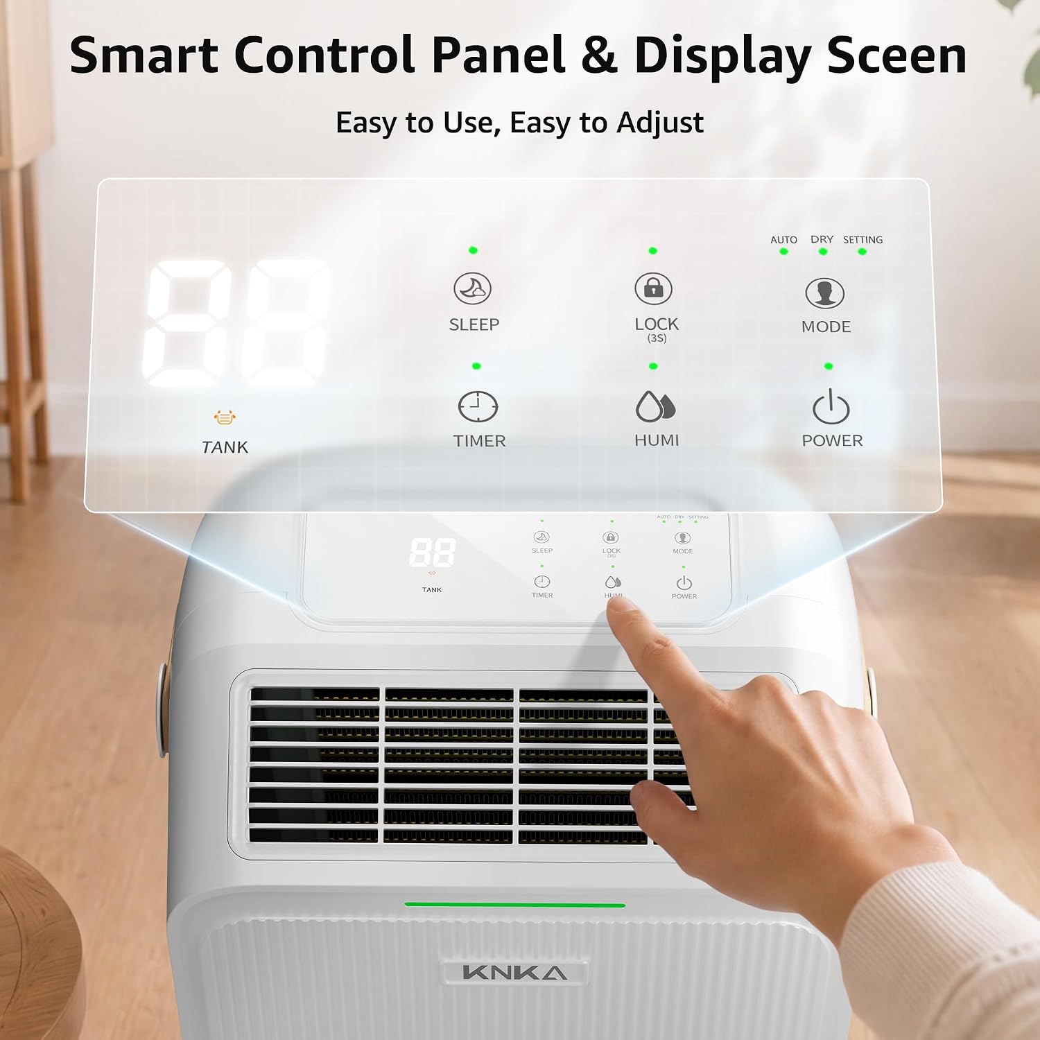 Thumbnail 2 de KNKA PD22SC-12 Dehumidifier, 34 Pints/Day, 2,500 Sq. Ft., Drain Hose