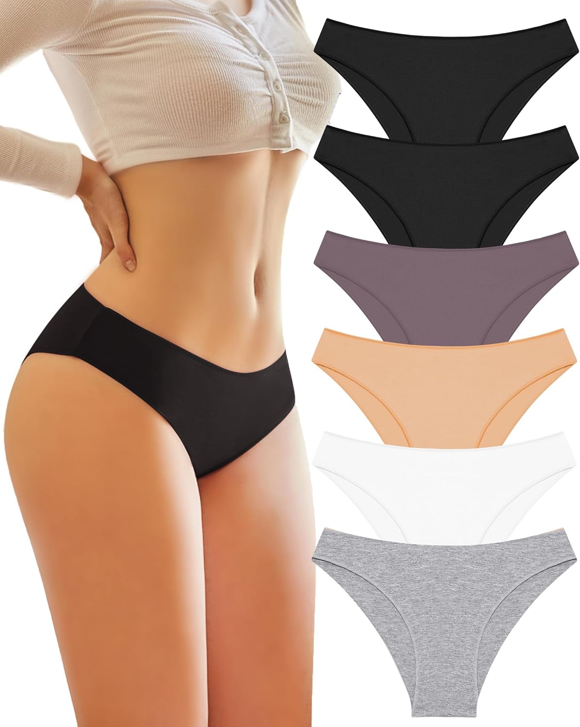 Thumbnail 6 de BeReady Mutande Donna Cotone Slip 6 pezzi – Vita bassa, comode e traspiranti
