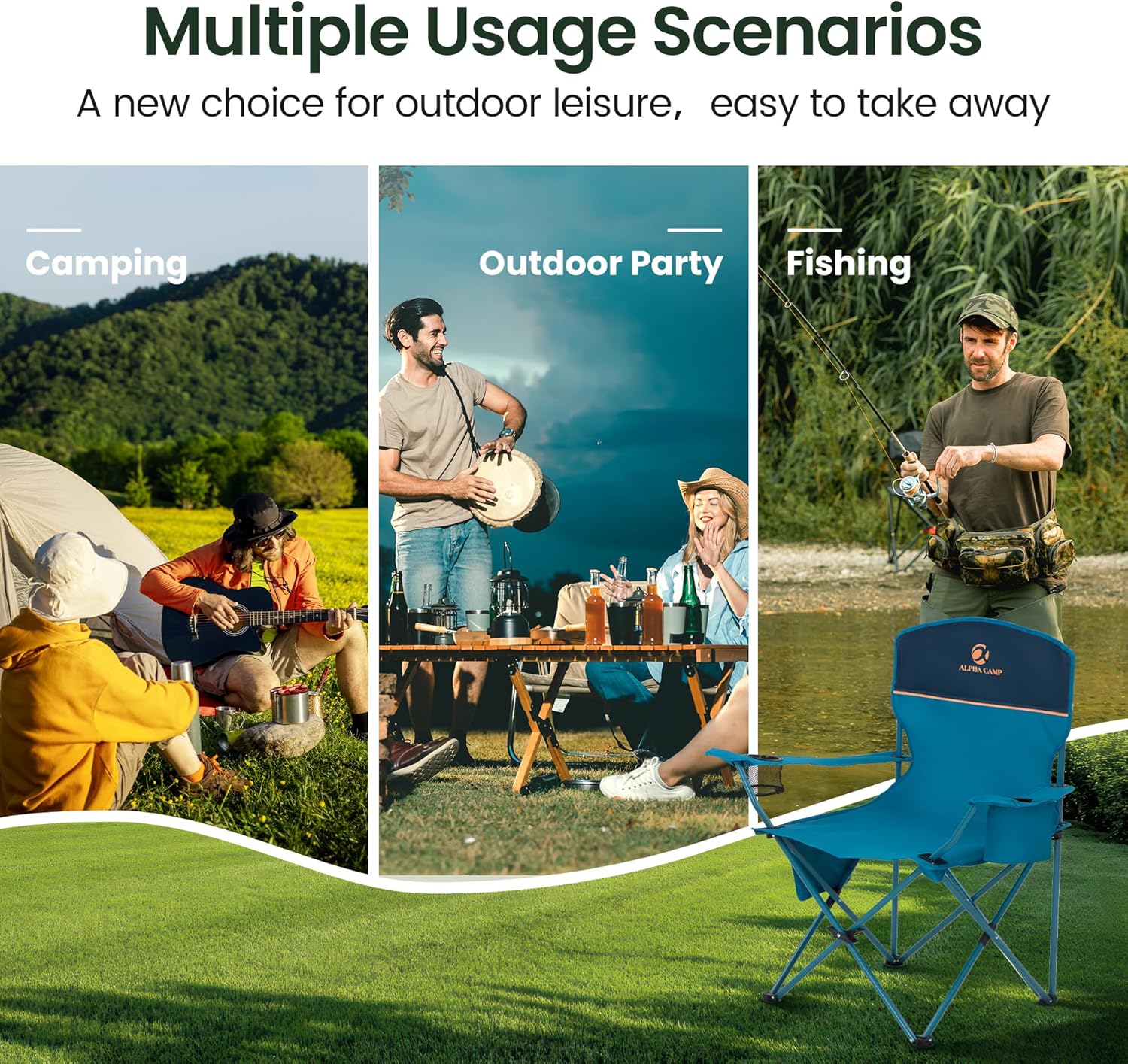 Thumbnail 6 de ALPHA CAMP Alpha Camp folding chair set of 2