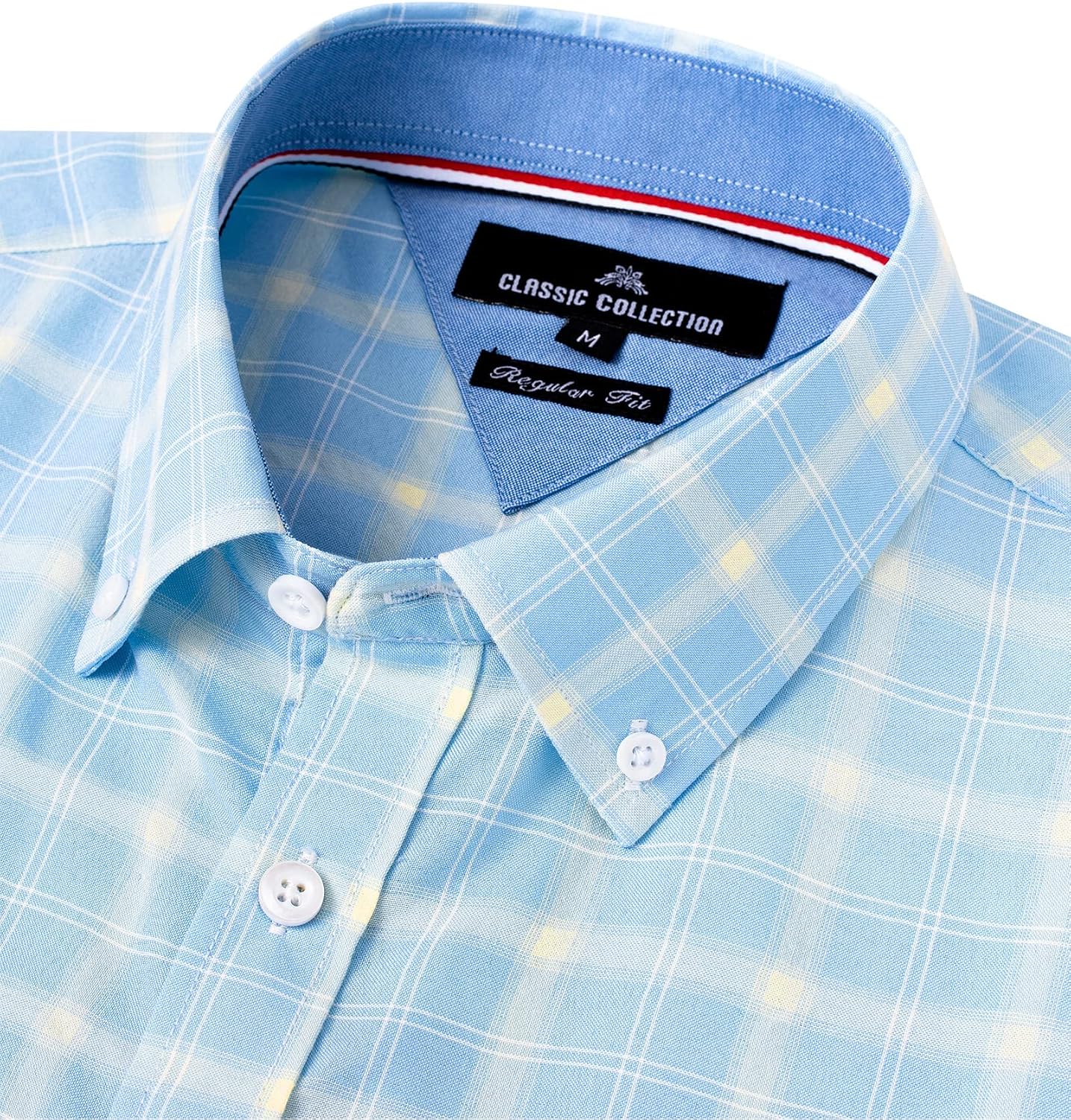 Detalle 2 de Alimens & Gentle Plaid Button Down Shirt Cotton Long Sleeve