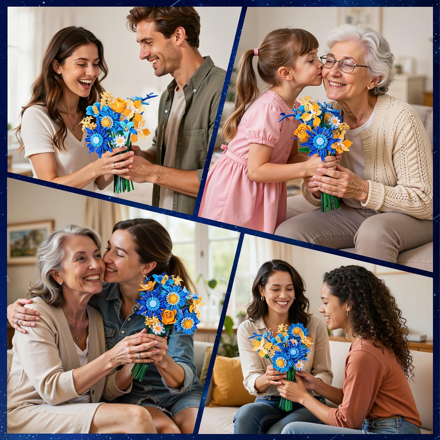 Thumbnail 6 de EWED Starry Blooms Flowers Bouquet Building Set