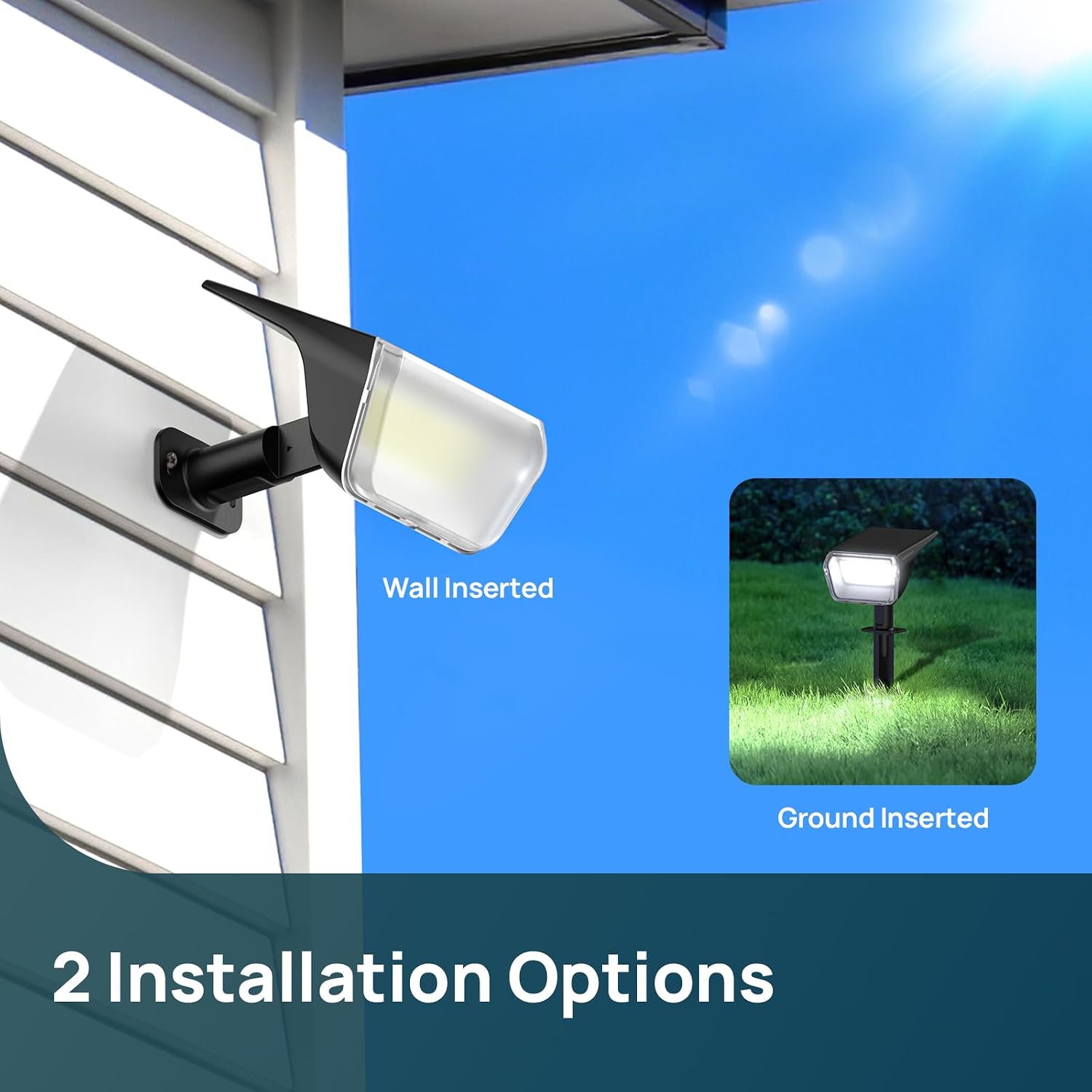 Detalle 1 de Linkind LL18001-SP004_RGB-US-4-N1 Solar Spotlights, RGB 4-Pack
