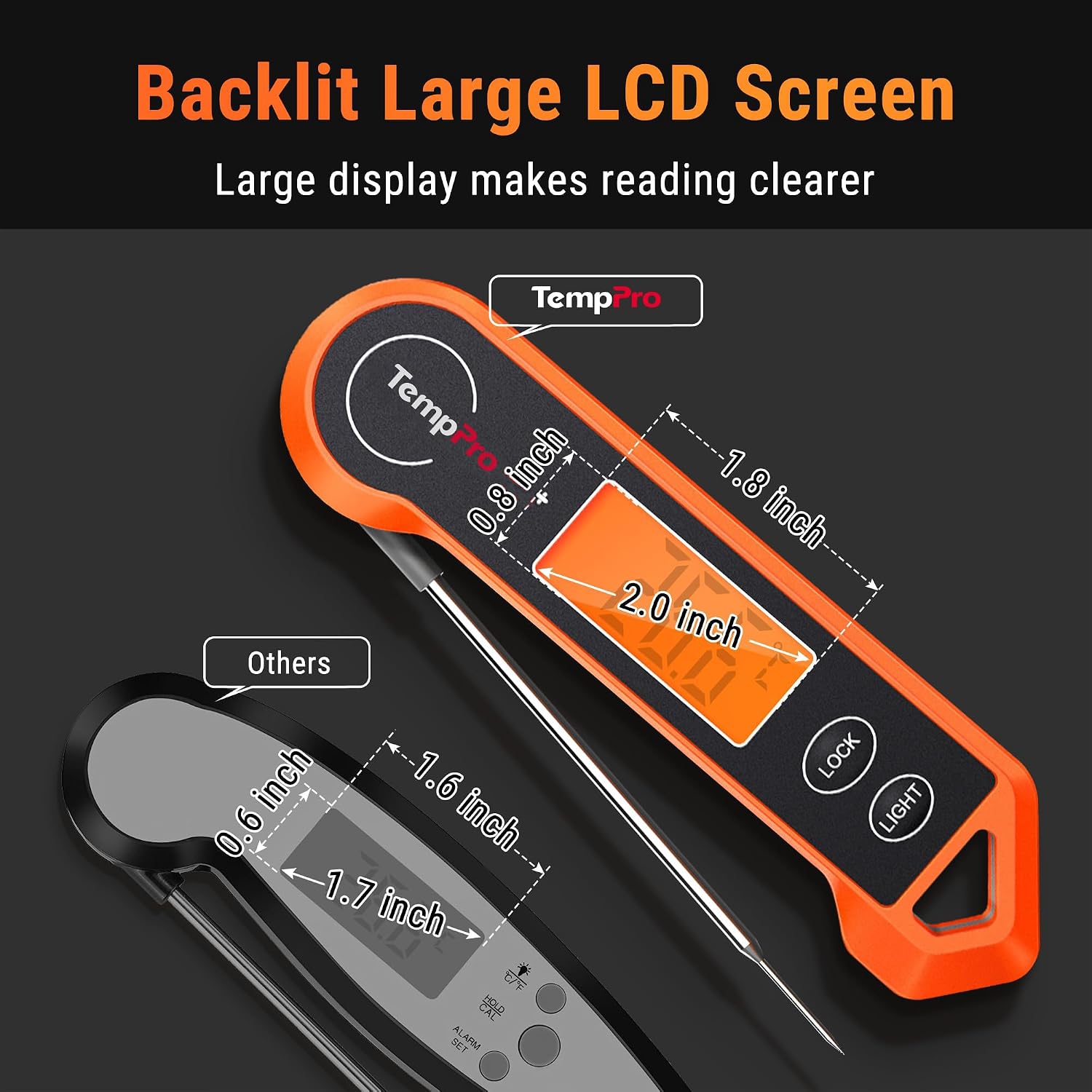 Detalle de TempPro TP19H Digital Meat Thermometer: Reliable, Fast and Waterproof