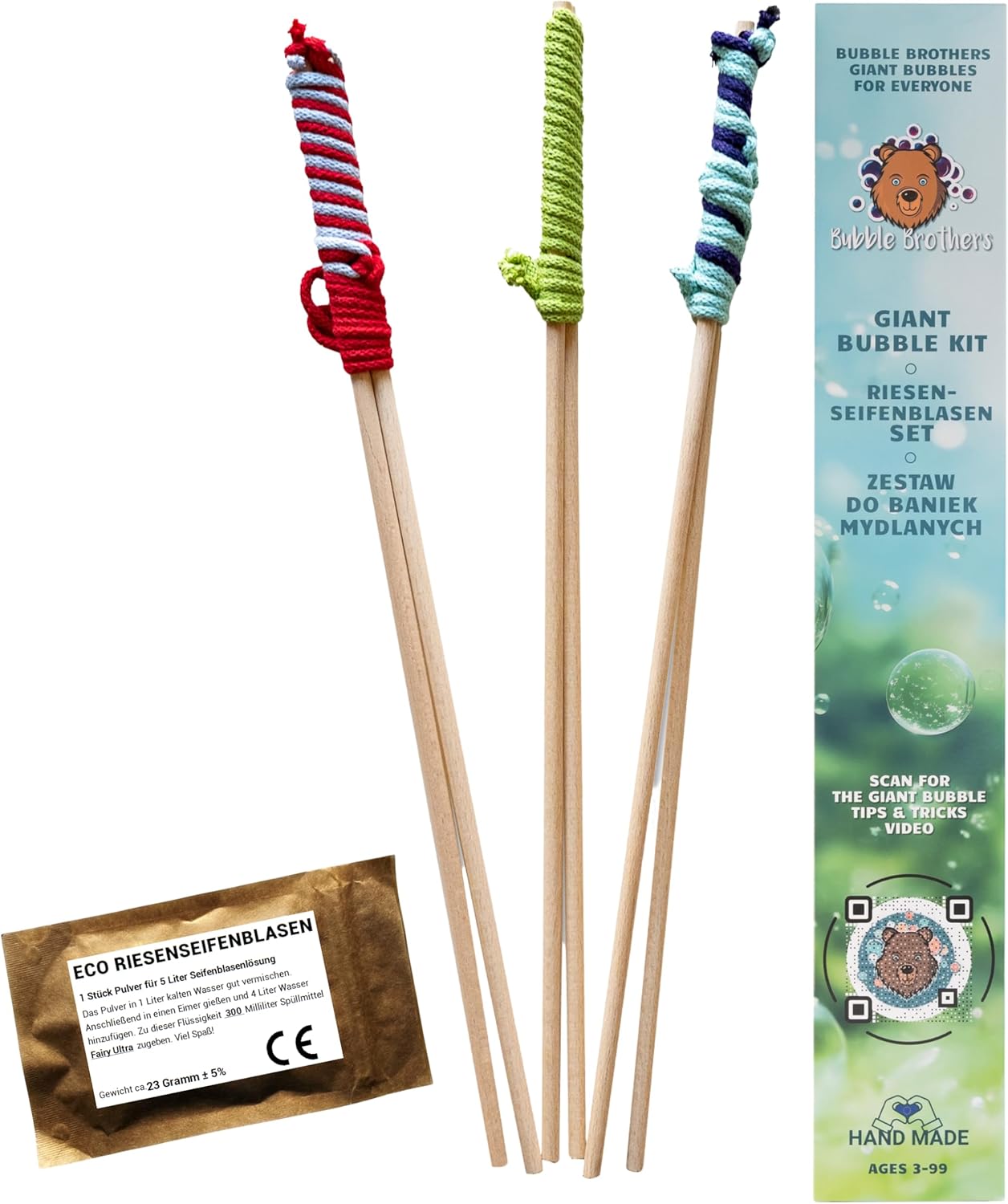 Riesenseifenblasen Set 50 cm für Kinder