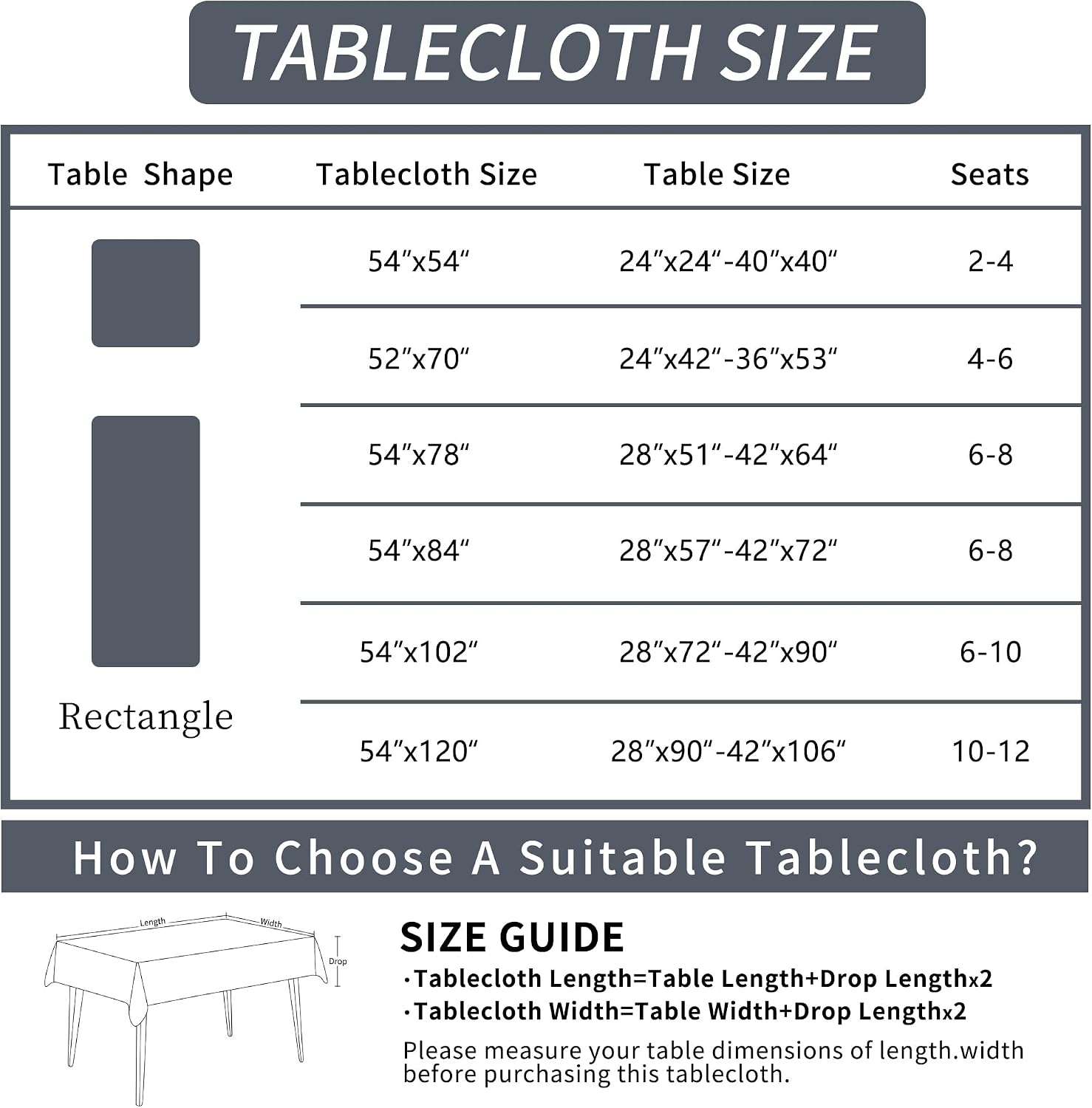 Detalle 2 de HOMOHEINI Rectangle Tablecloth 52x70 🍽