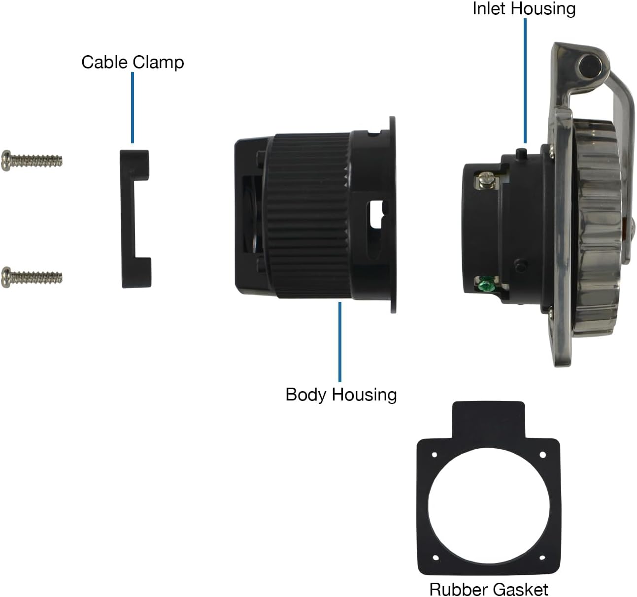 Thumbnail 6 de Conntek 30 Amp 125 Volt RV Marine Power Inlet (Stainless Steel)