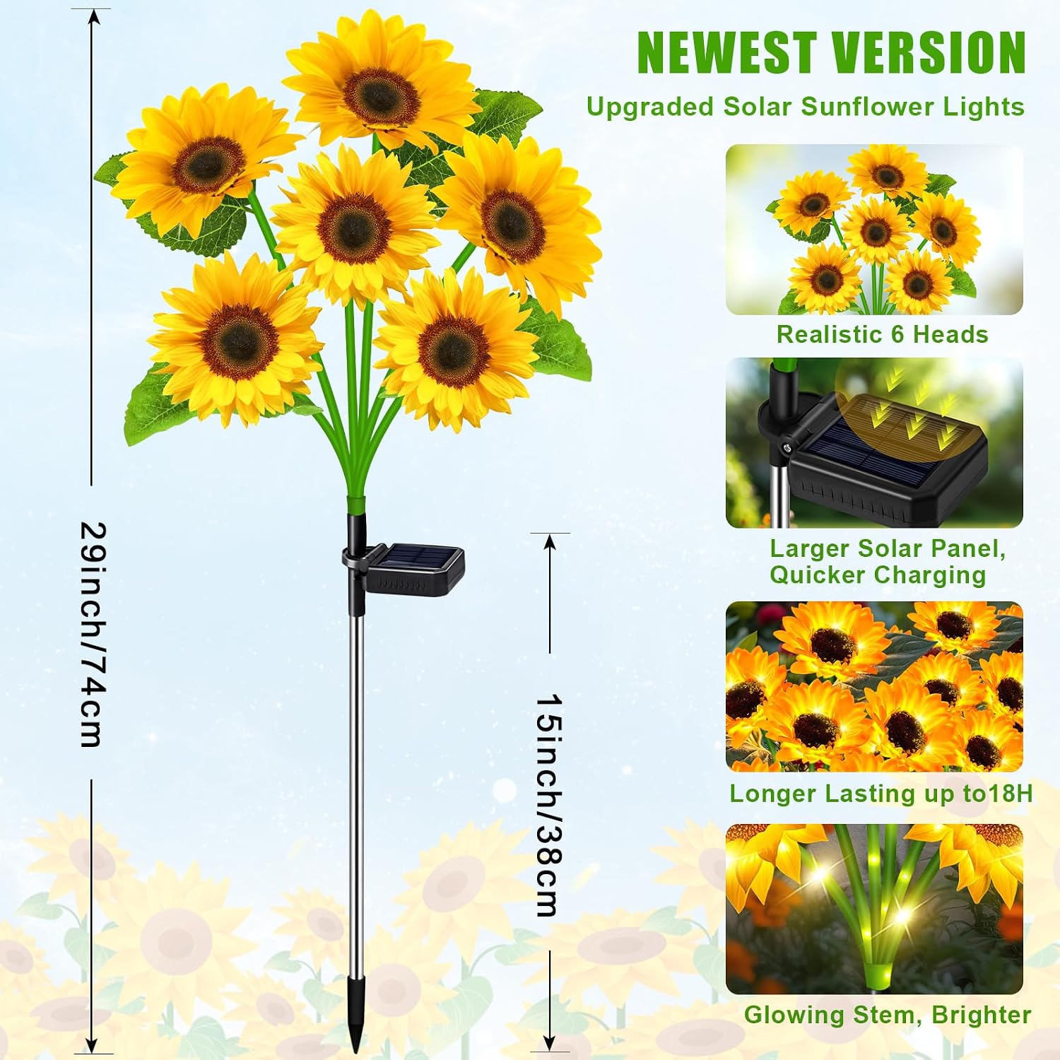 Detalle 1 de Ostritec Solar Garden Lights 4-Pack