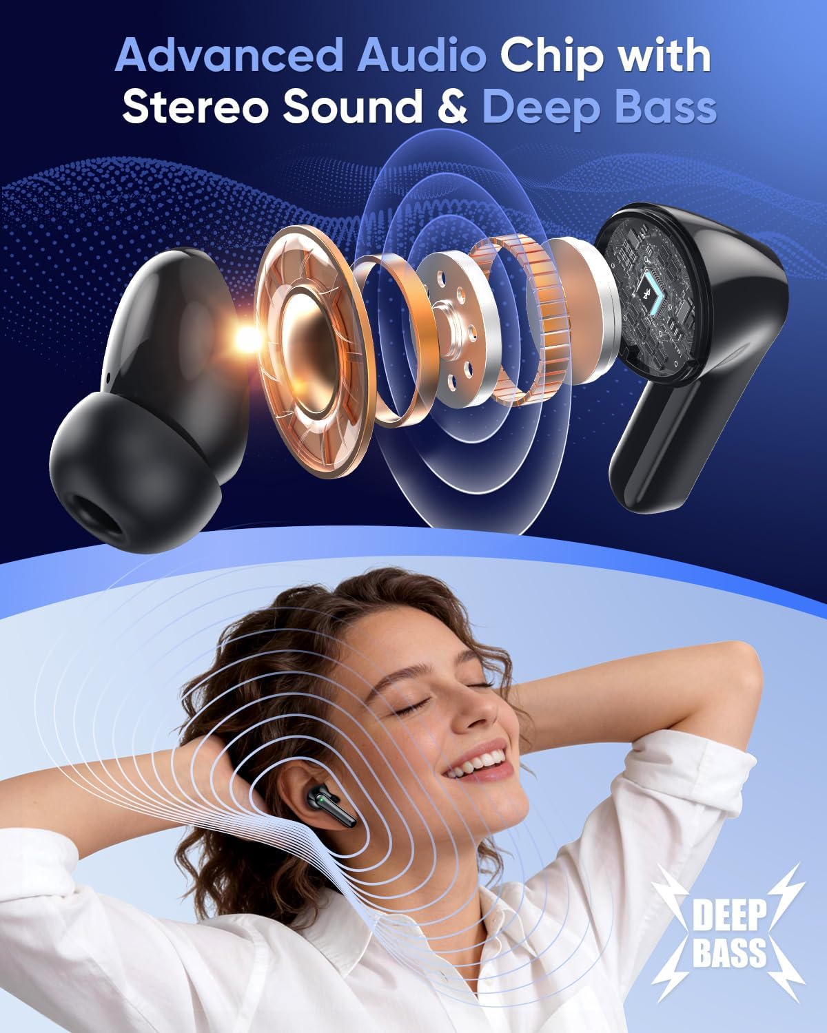 Thumbnail 4 de ZIUTY Wireless Earbuds 5.4 Bluetooth Headphones