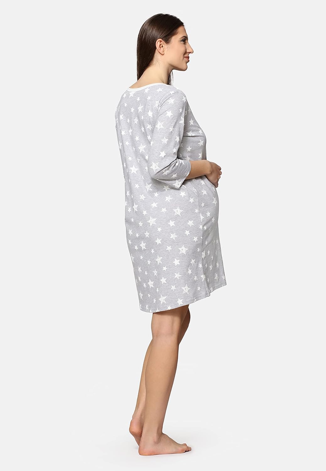 Detalle 2 de Be Mammy chemise de nuit maternité pour allaitement
