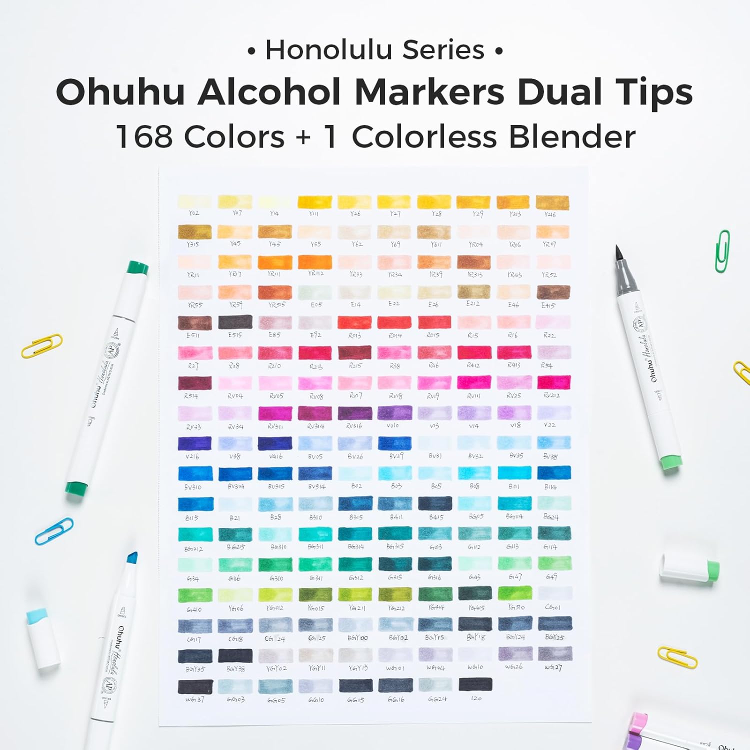 Thumbnail 4 de Ohuhu 168 Colour Brush Markers set for artists 🎨