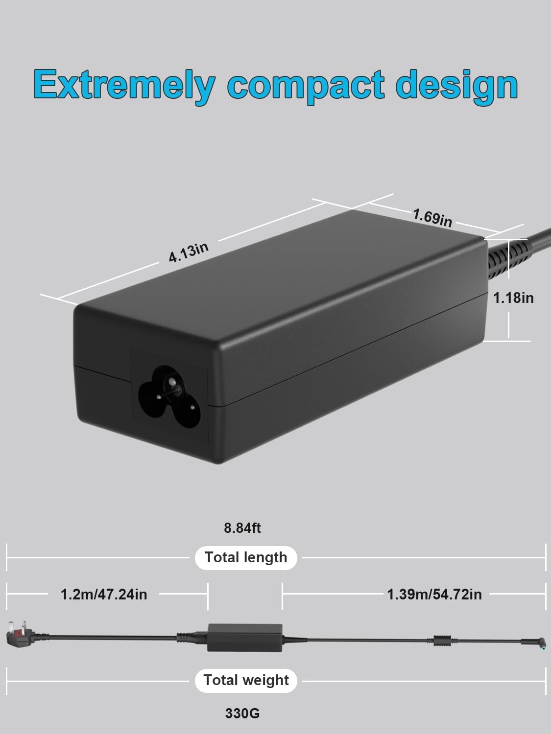 Thumbnail 3 de 65W AC charger for HP laptops