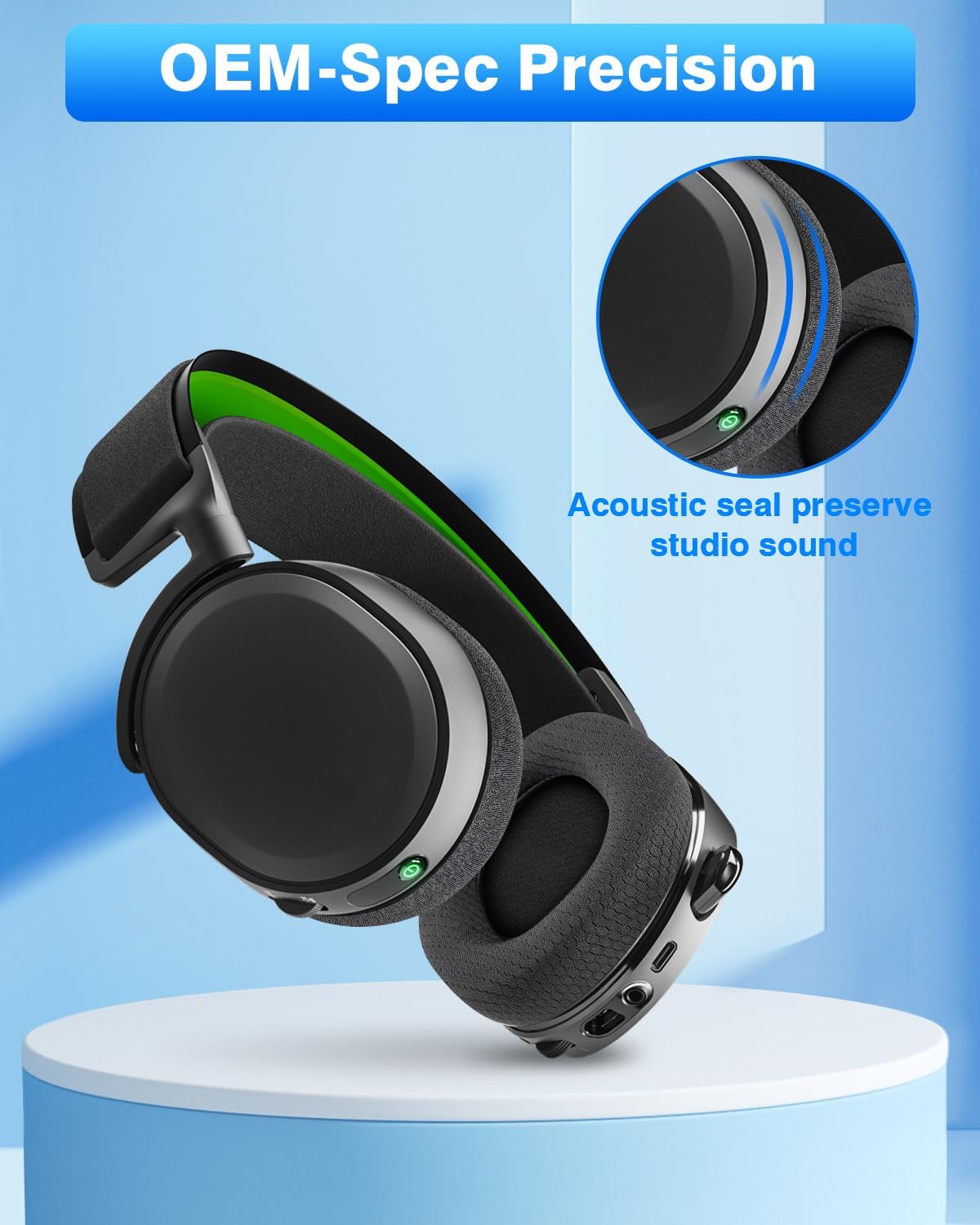 Thumbnail 5 de Link Dream coussinets de remplacement pour casques SteelSeries Arctis (jusqu’à 7/9/Pro/Prime) – noir