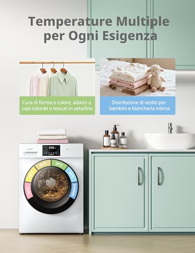 Thumbnail 8 de COMFEE' Lavatrice 9 kg A-10% con Motore Inverter Silenzioso – igiene e risparmio energetico