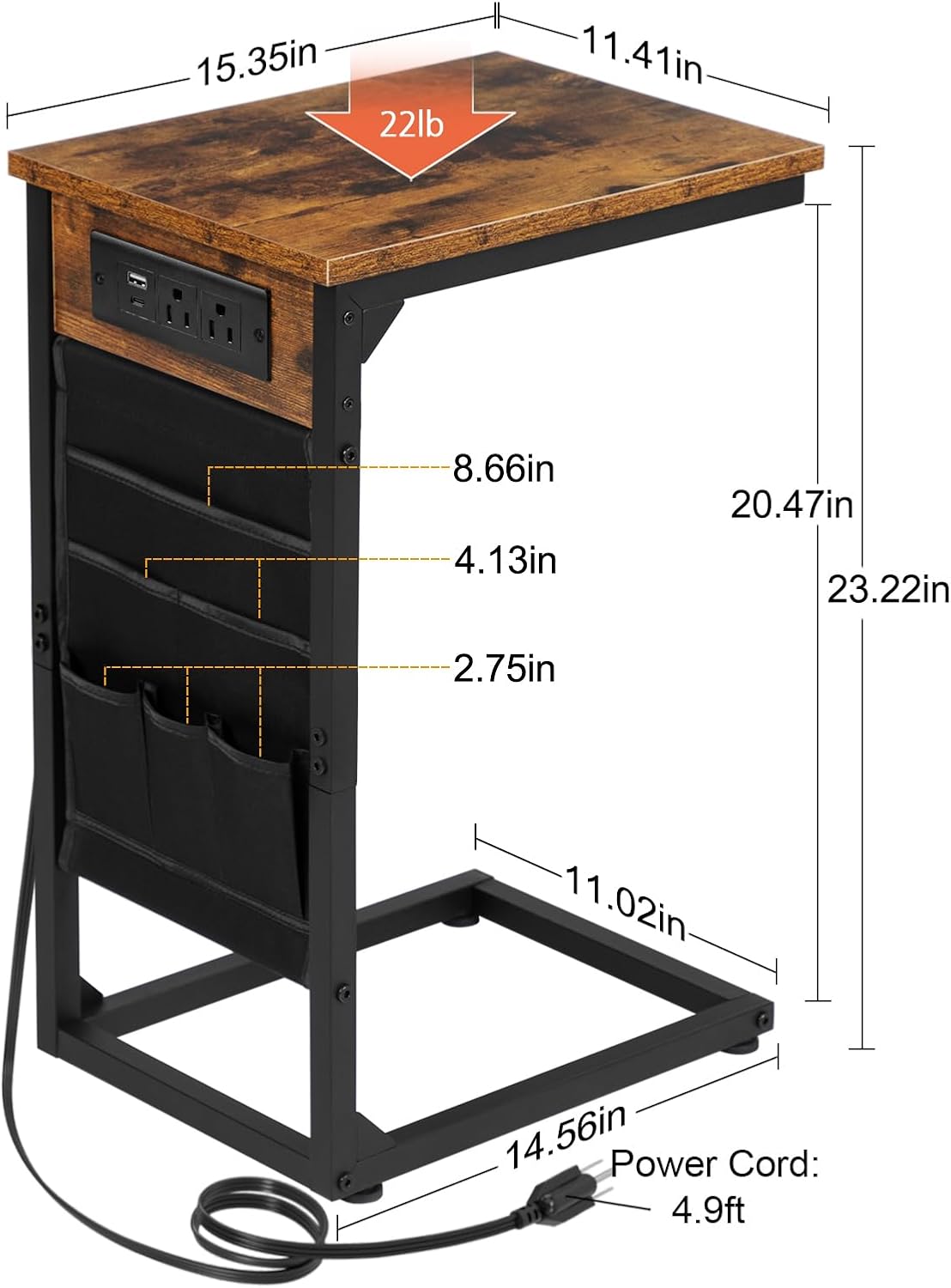 Detalle de AMHANCIBLE C-Shaped End Table