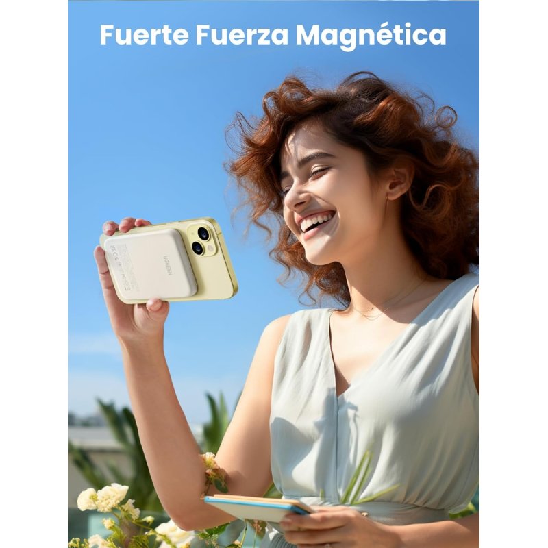 Detalle 2 de Ugreen PowerBank 5.000 mAh con carga inalámbrica MagSafe