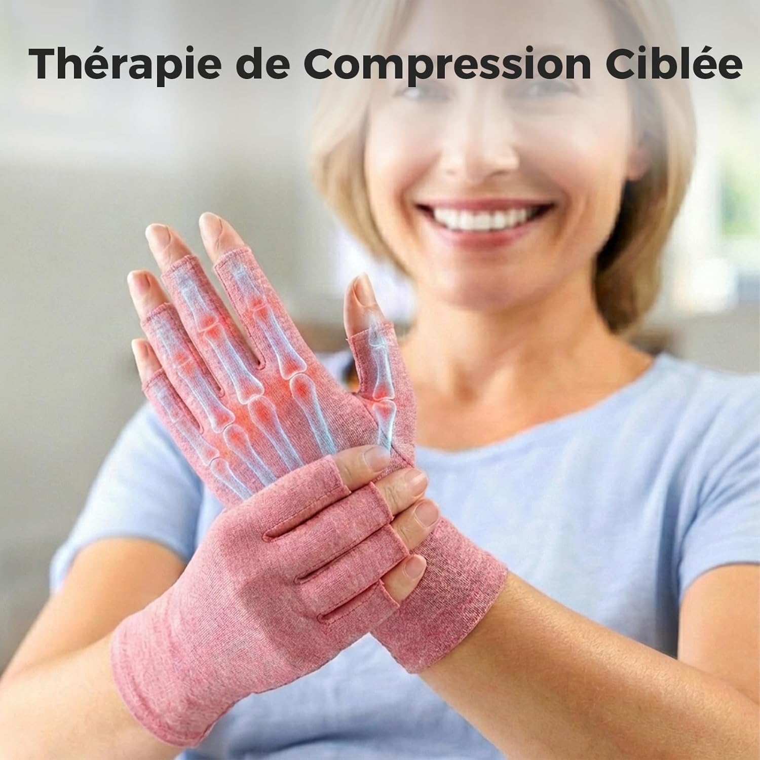 Thumbnail 1 de Donfri Gants anti‑arthrose L pour mains confortables