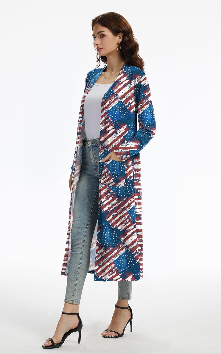 Detalle 2 de AYIFU Women's Maxi Cardigan