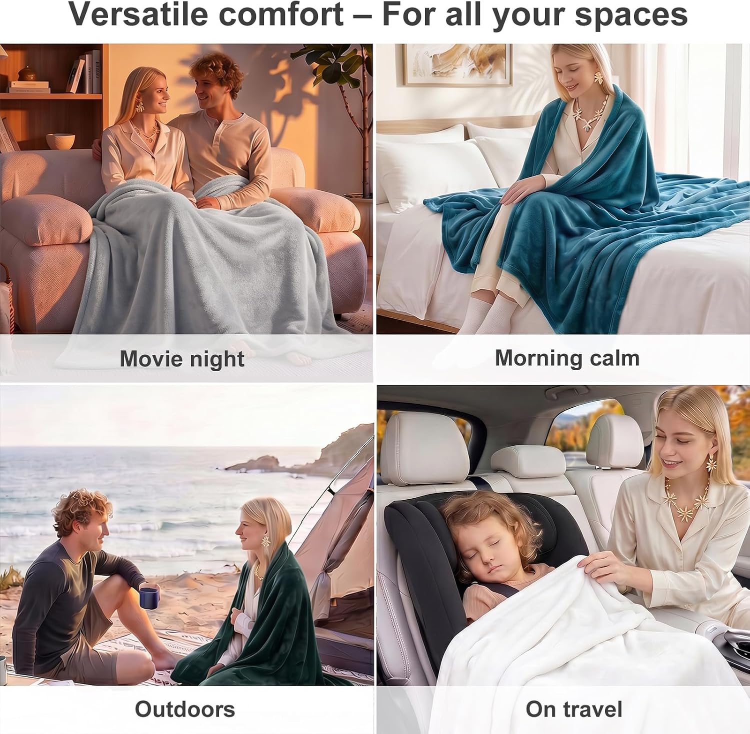 Thumbnail 4 de WAVVE Fleece Blanket King Size XXL 270x230 cm