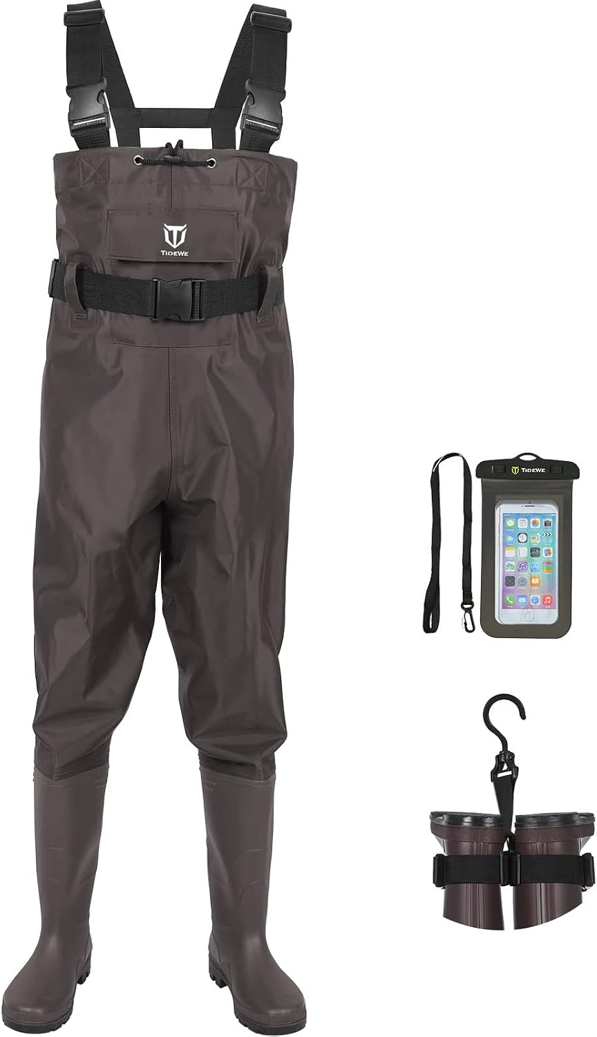Detalle 2 de TIDEWE Bootfoot Chest Wader 2-Ply Nylon/PVC Waterproof Fishing Gear