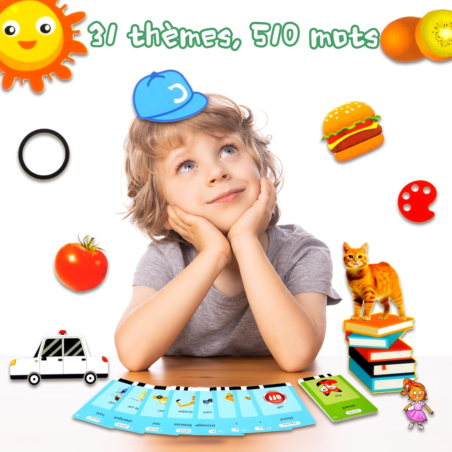 Thumbnail 3 de 510 Mots Carte Flash Parlante Français