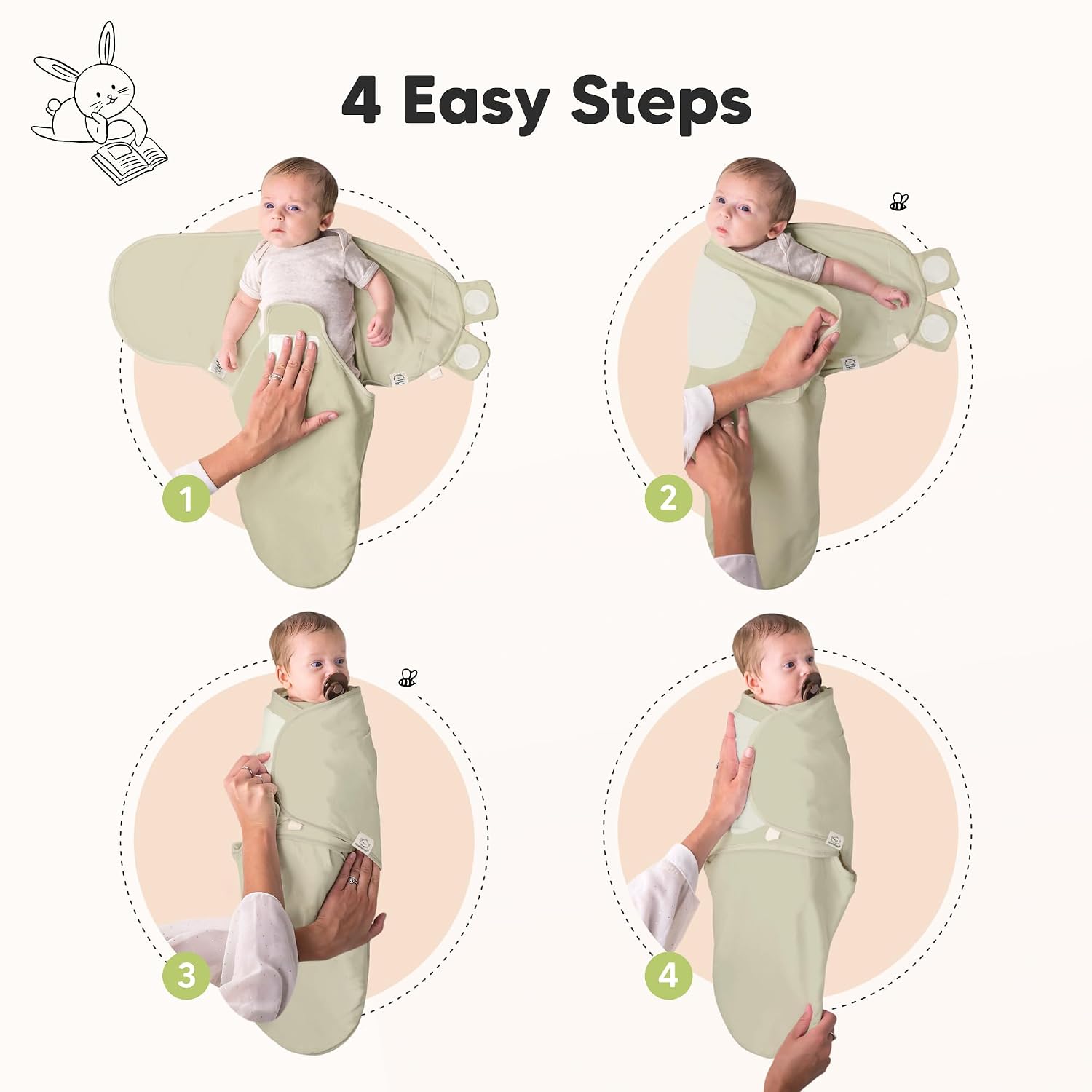 Thumbnail 2 de Dino Ridge 3-Pack Organic Baby Swaddle Sleep Sacks