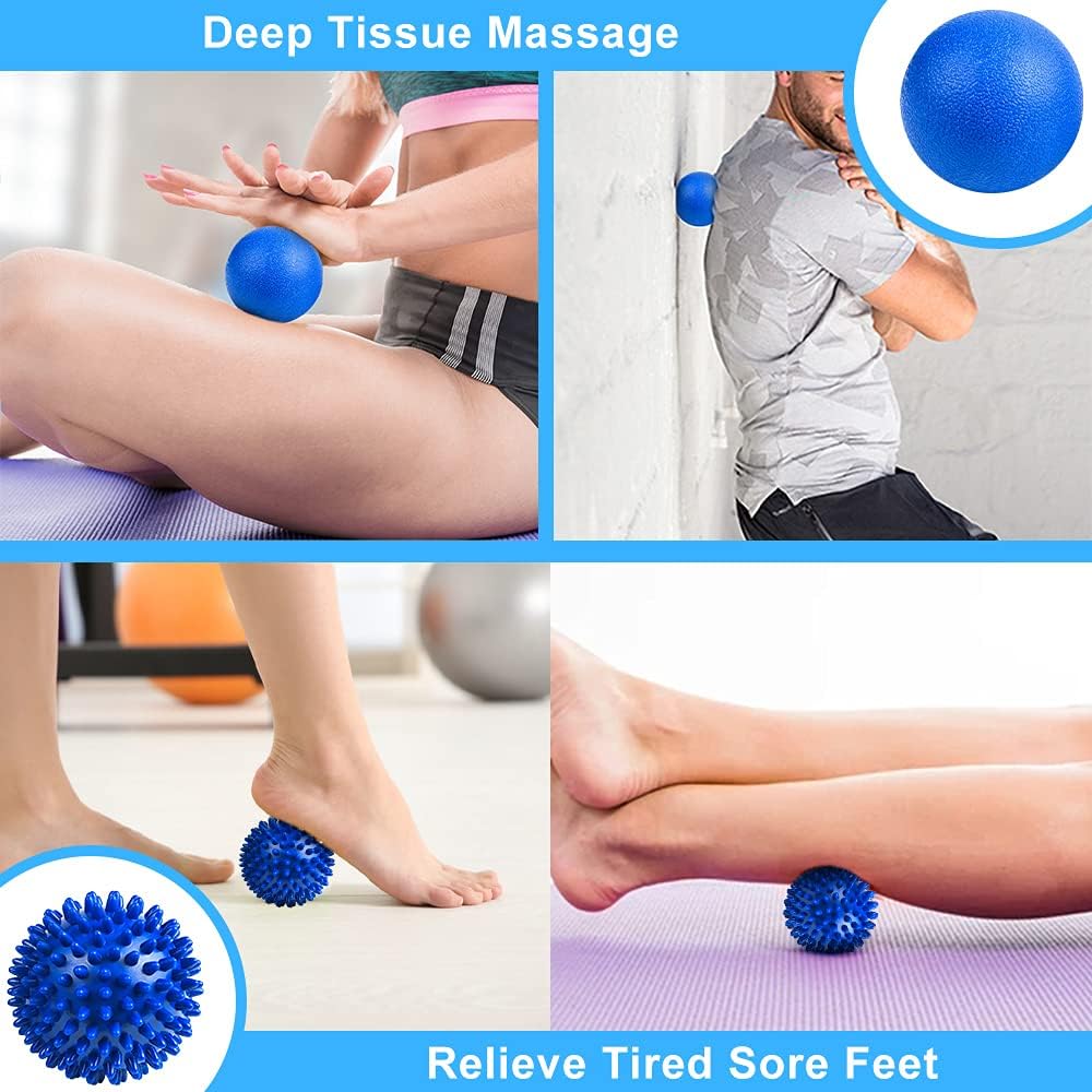Thumbnail 6 de URAQT set di 2 palline per massaggio a punte: lacrosse e palla da massaggio per rilassamento miofasciale e trigger point