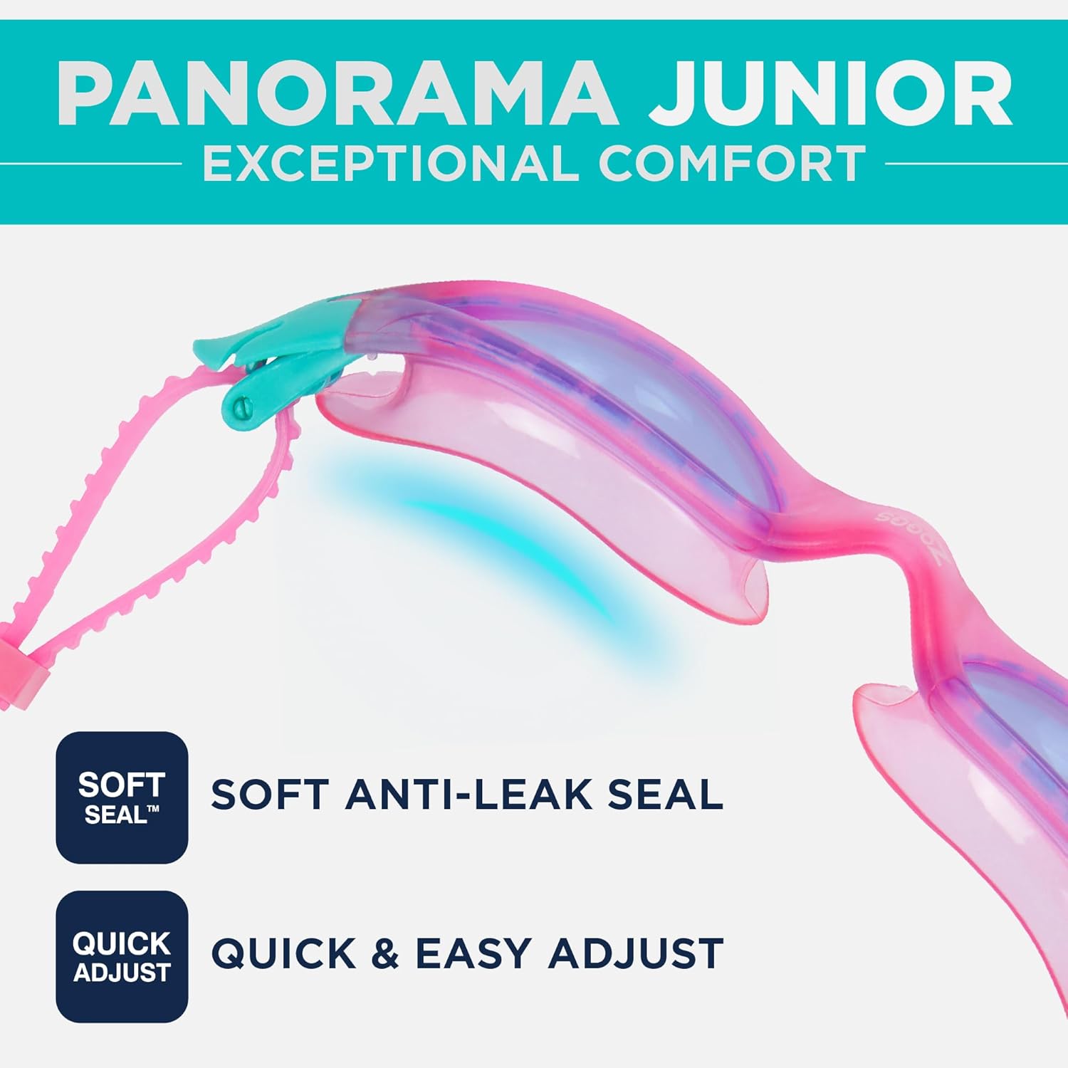 Thumbnail 5 de Zoggs Panorama Junior Swimming Goggles (6–14 Years) with UV Protection and Anti-Fog