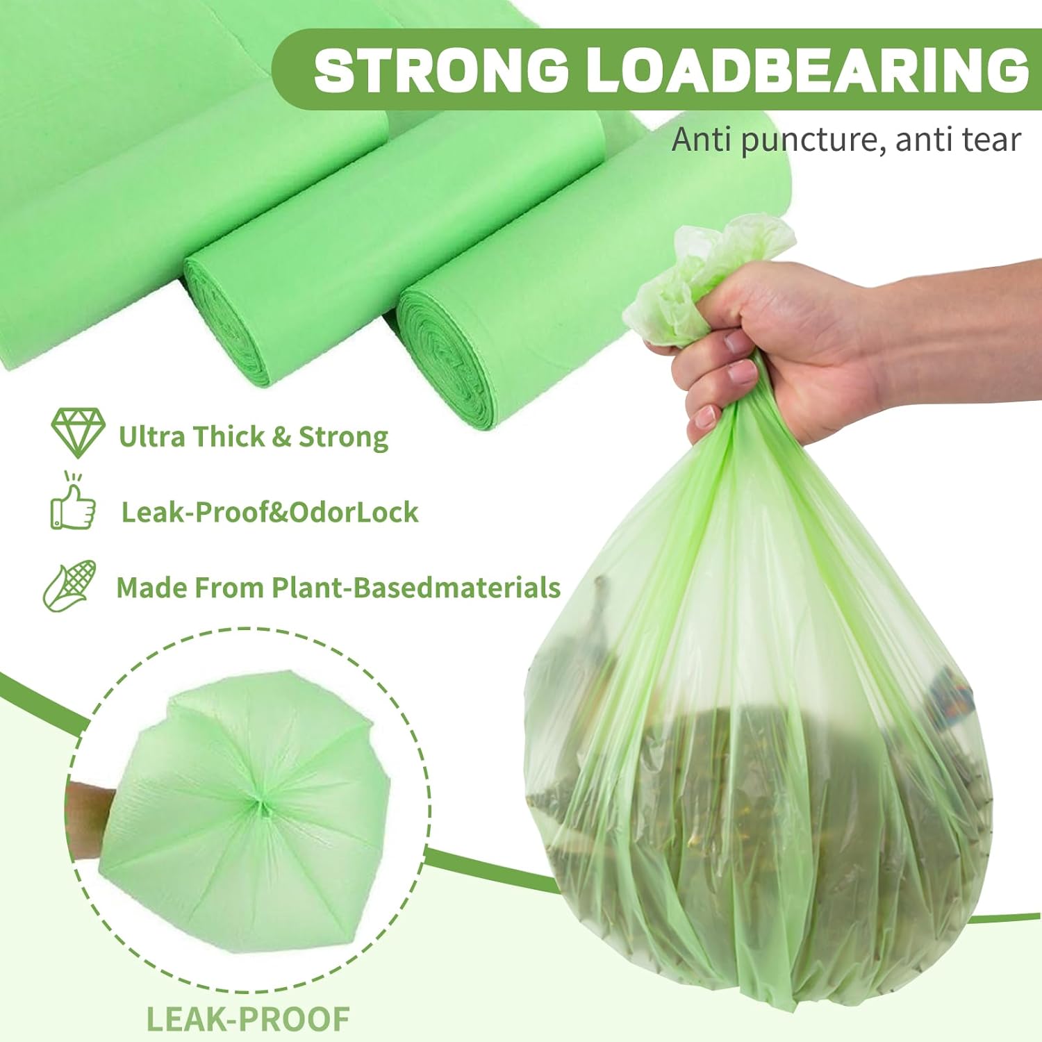 Thumbnail 3 de BODFPPC Biodegradable Bin Bags 150 Pack 10L