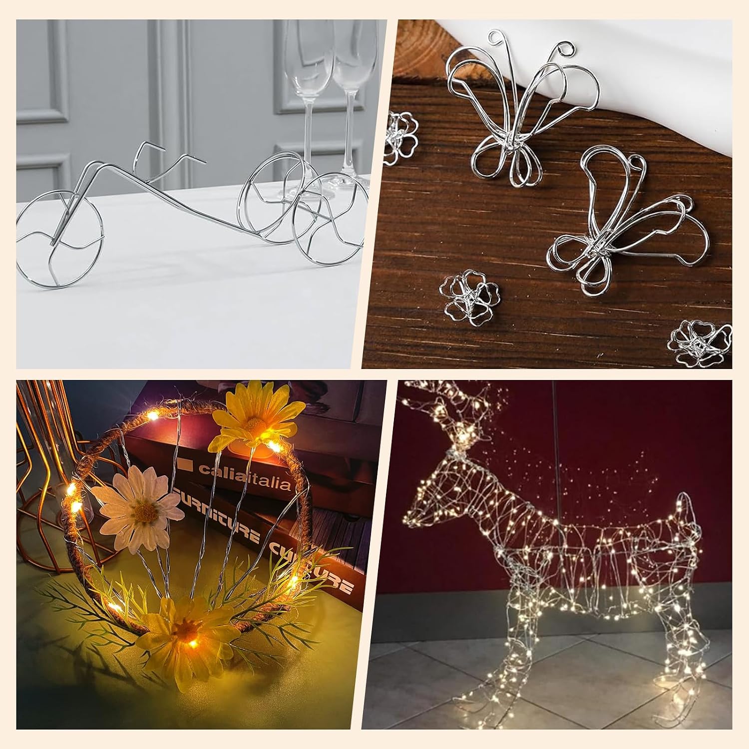 Thumbnail 6 de Behiruch hantverkstråd 1 mm x 50 m – silverfärgad aluminiumtråd