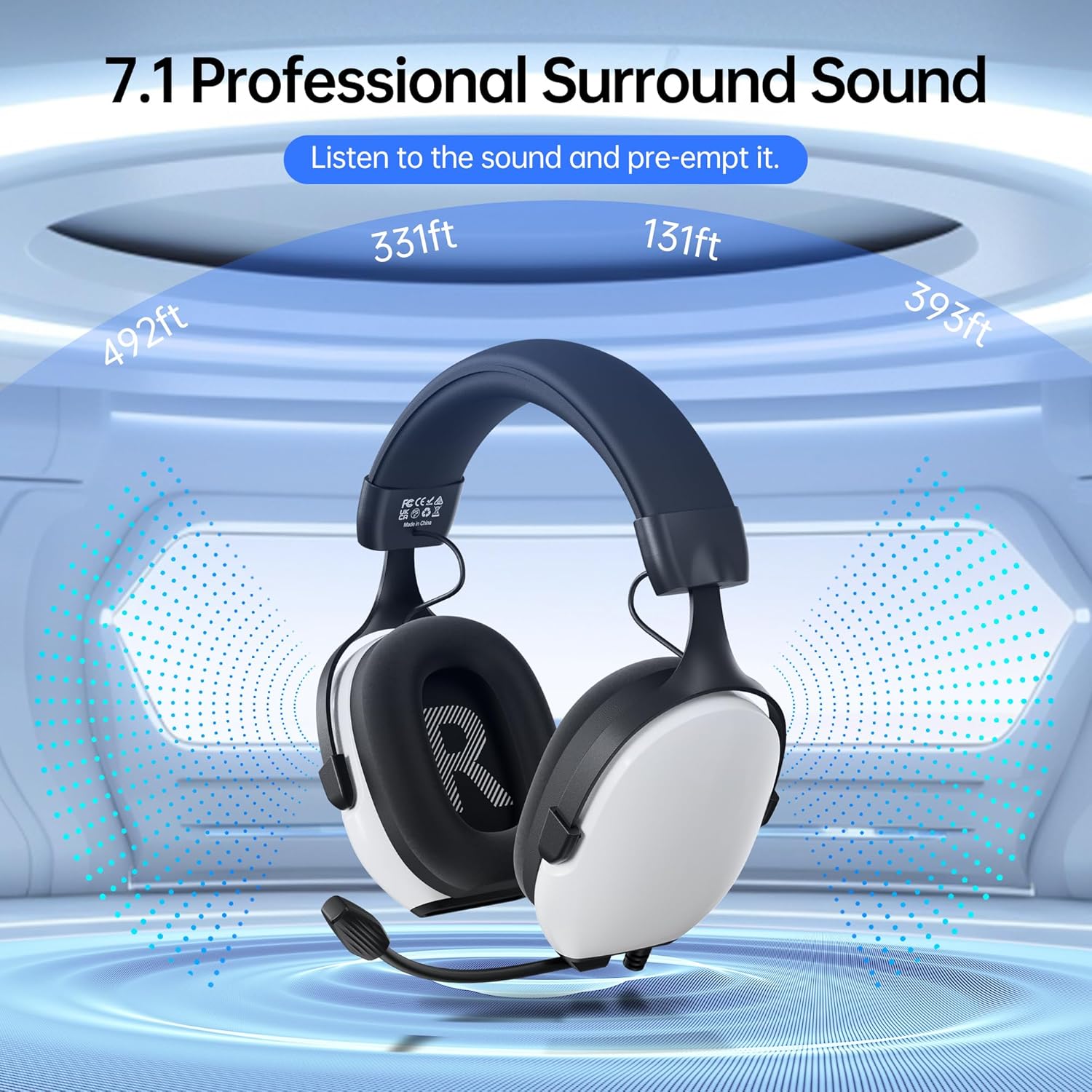 Thumbnail 1 de CASLSI Gaming Headsets with Mic (7.1 Surround, 3.5mm) for Xbox, PS4/PS5, Switch, PC