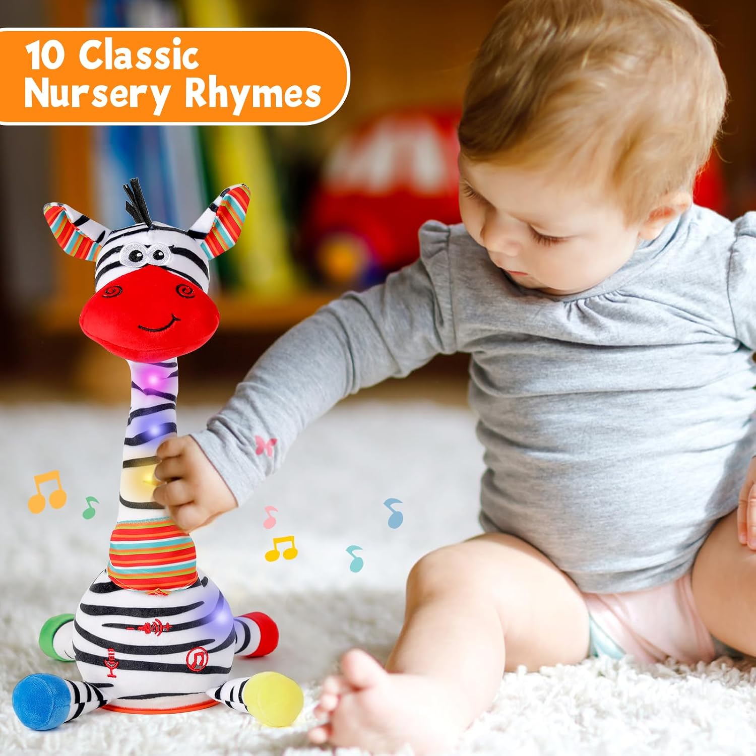 Thumbnail 4 de Edencomer Singing Dancing Zebra Toy 12.6in