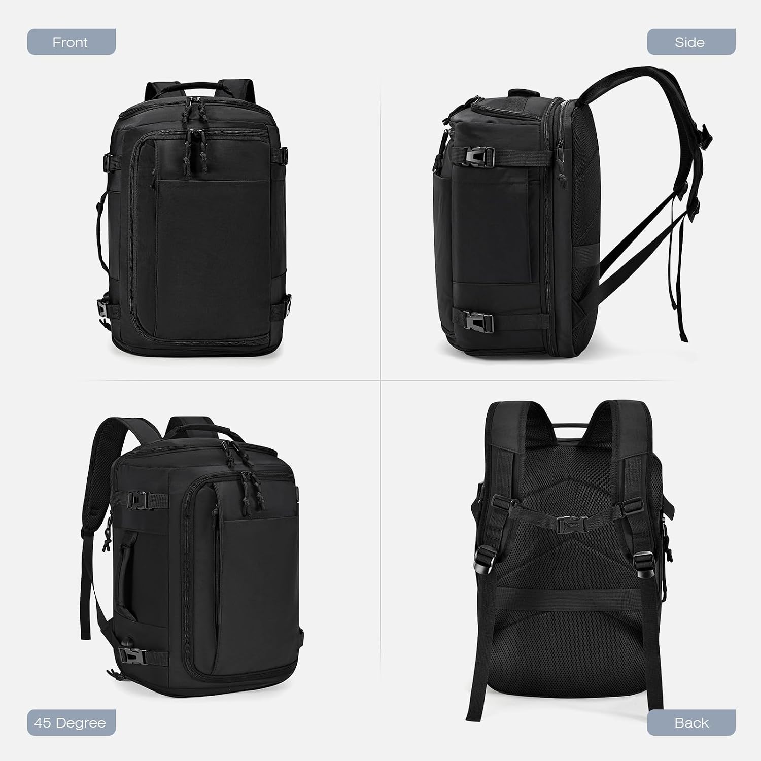 Thumbnail 6 de SPAHER Extendable Cabin Bag 40x30x15/20cm with USB Port and Shoe Compartment