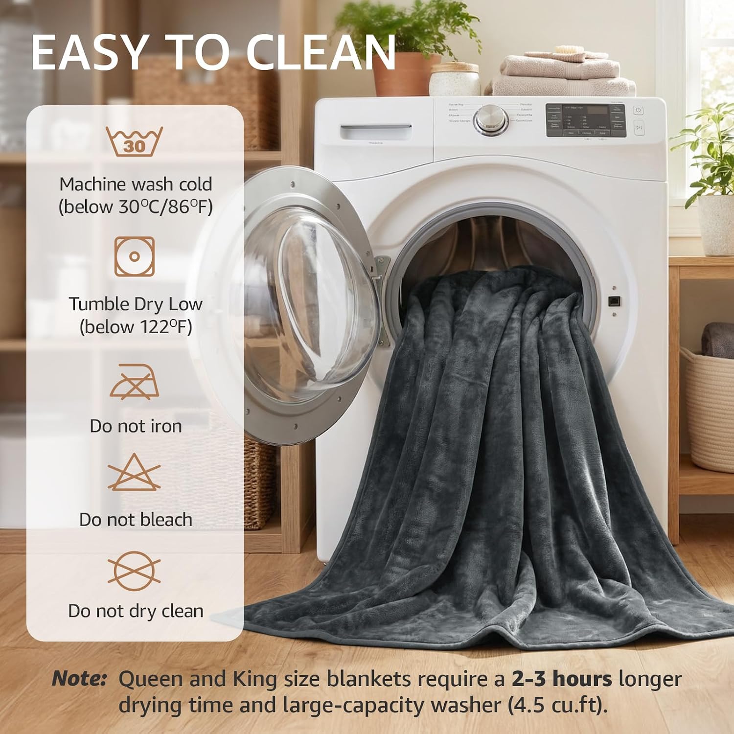 Detalle 2 de LOOBANI Waterproof Blanket, 60 x 80 inches