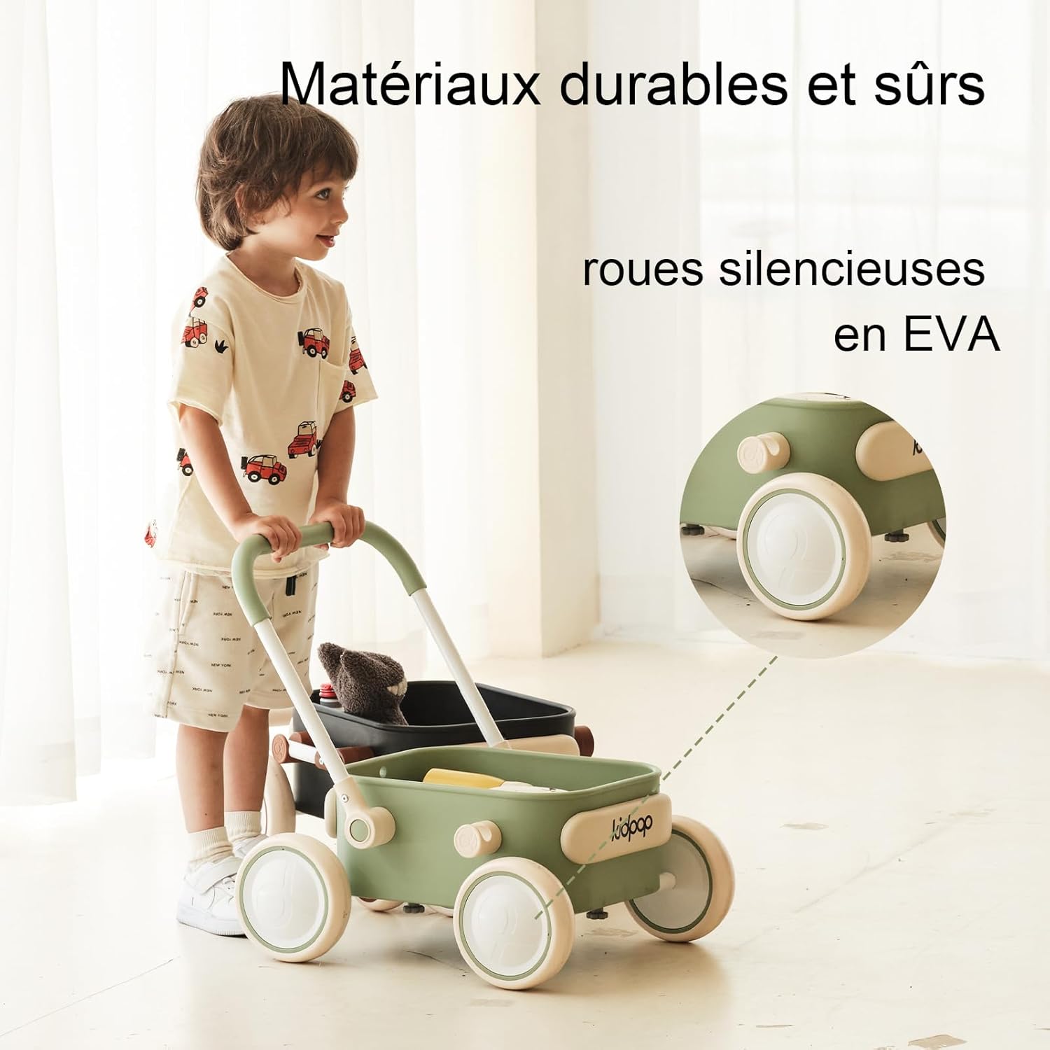 Thumbnail 2 de Kidpop PULA trotteur bébé multifonction (chariot de marche) vert, pour 7 mois à 3 ans