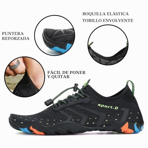 Thumbnail 4 de SAGUARO Escarpines: zapatillas de agua antideslizantes para playa, piscina y natación