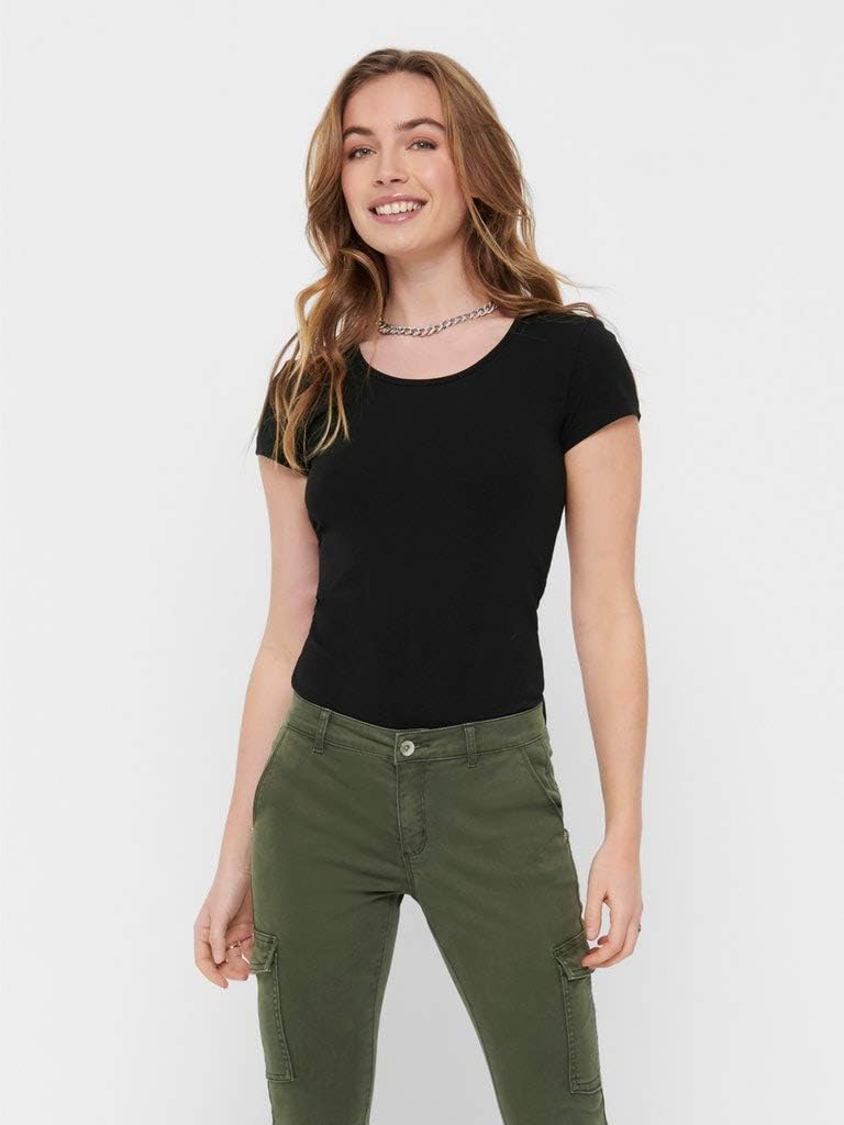 Thumbnail 2 de ONLY Damen Onllive Love S/S O-Neck Top JRS Bluse (3er Pack) – schlichtes Slim-Fit Basic für den Alltag