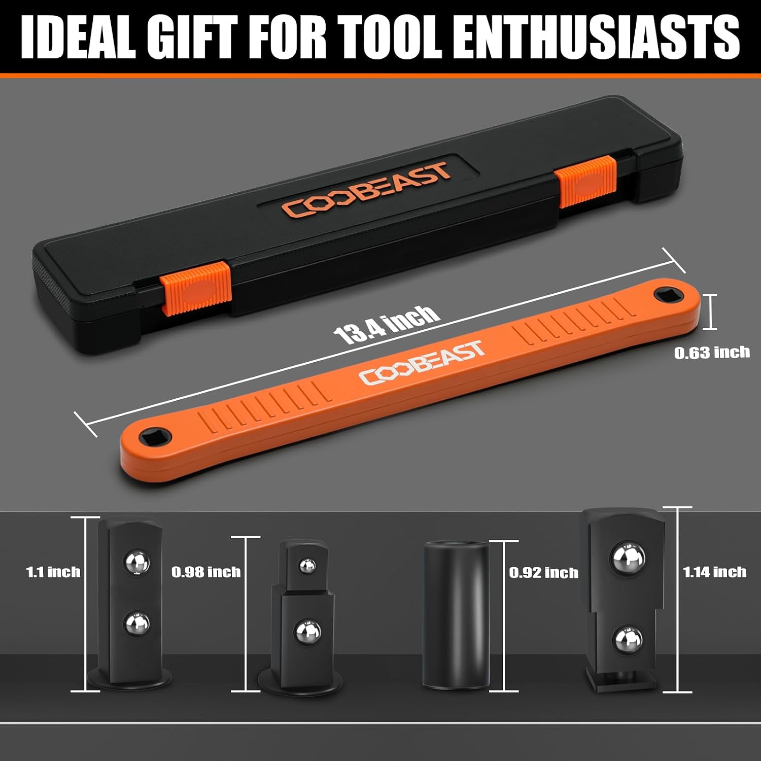 Detalle de coobeast 3/8" Offset Extension Wrench with 0° Swing and Drive Adapters