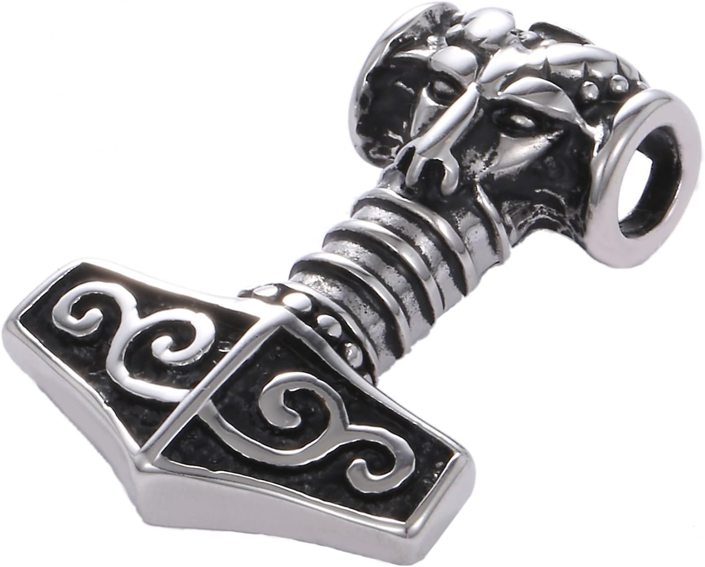 Thumbnail 2 de DonDon Collana Uomo con Ciondolo Martello di Thor – Laccio da 50 cm con sacchetto in velluto