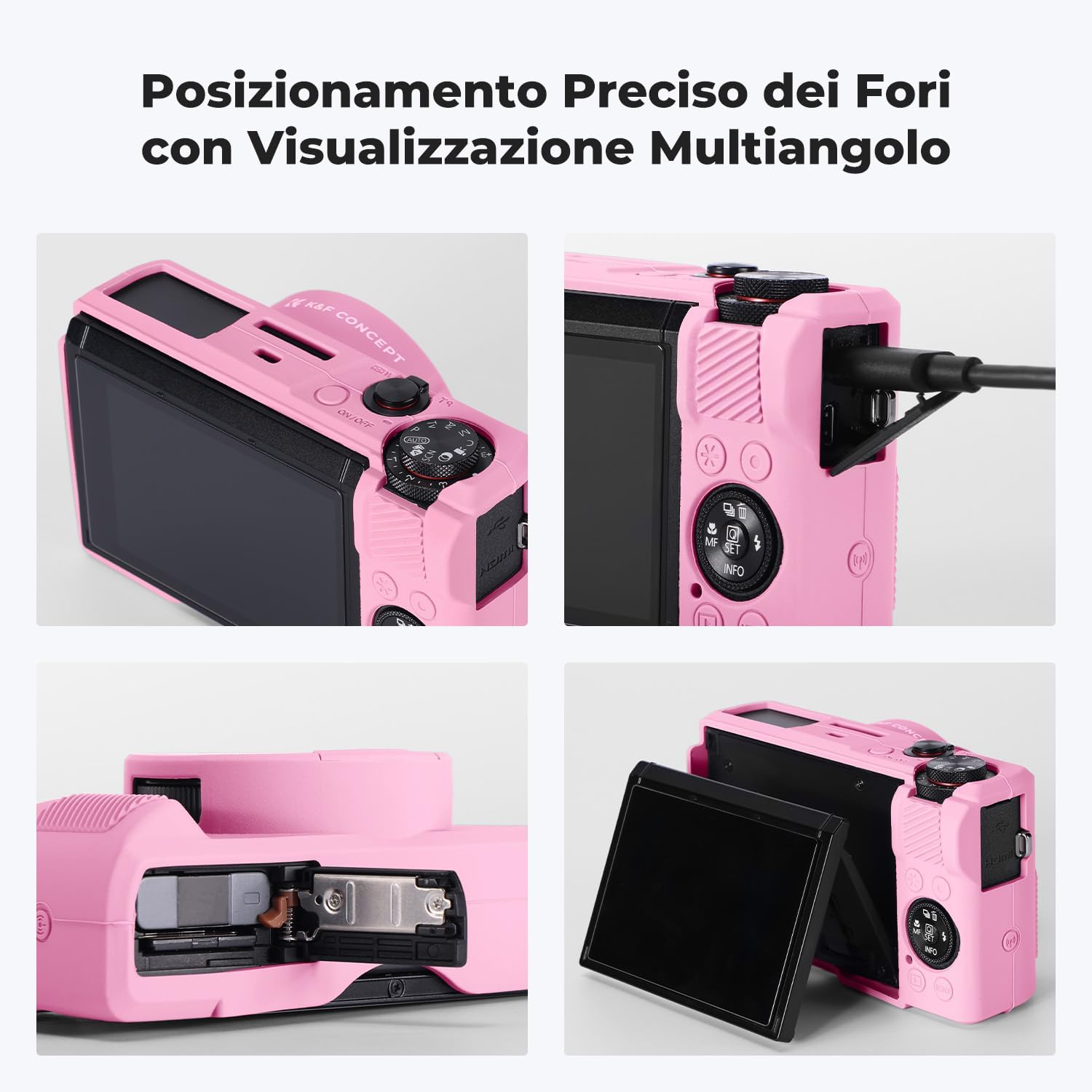 Detalle 2 de K&F CONCEPT Custodia silicone per PowerShot G7X Mark III