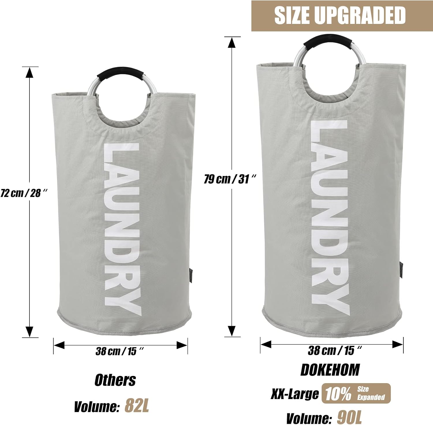 Detalle de DOKEHOM 90L Large Laundry Basket