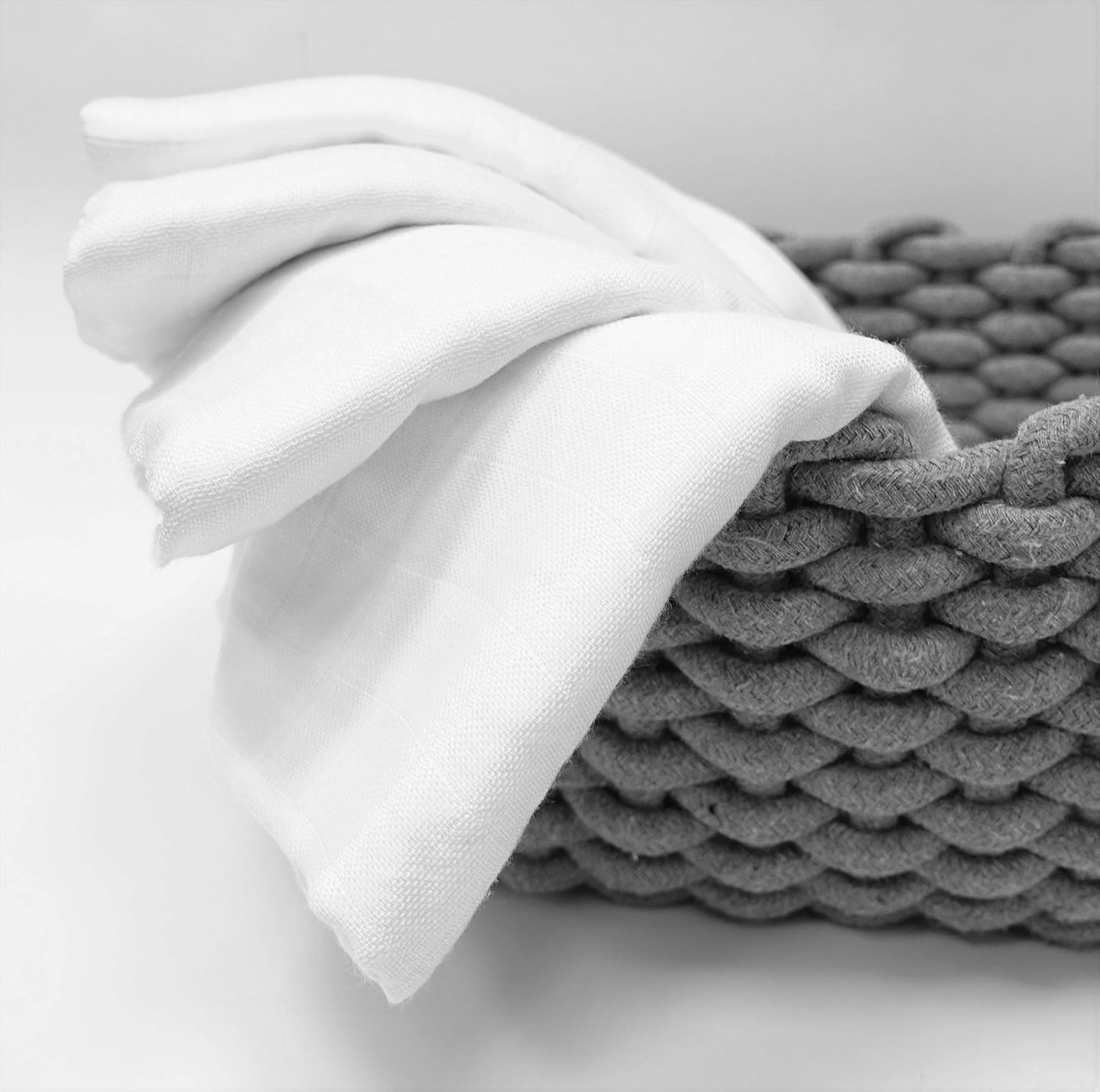 Detalle de MuslinZ 6-Pack Premium Bamboo-Muslin Squares 70x70cm – Newborn Burp Cloths