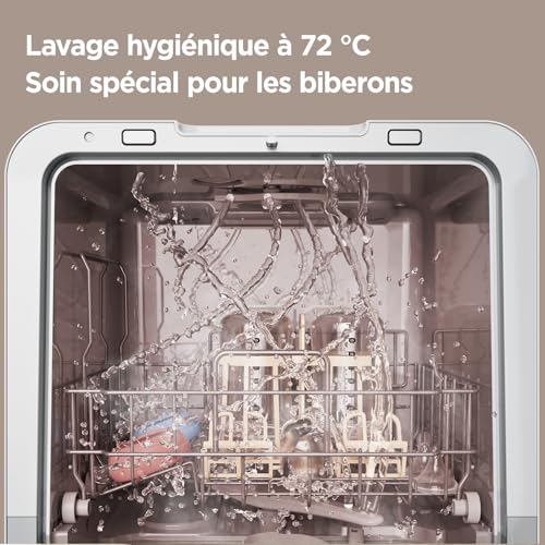 Detalle de COMFEE’ MFD42S110W-IT Mini Lave-vaisselle de Table – 3 Couverts, 7 Programmes