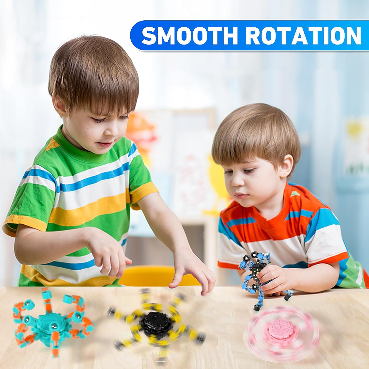 Detalle de Transformable Fidget Spinner Chain Set (9PCS) for Easter Basket Stuffers