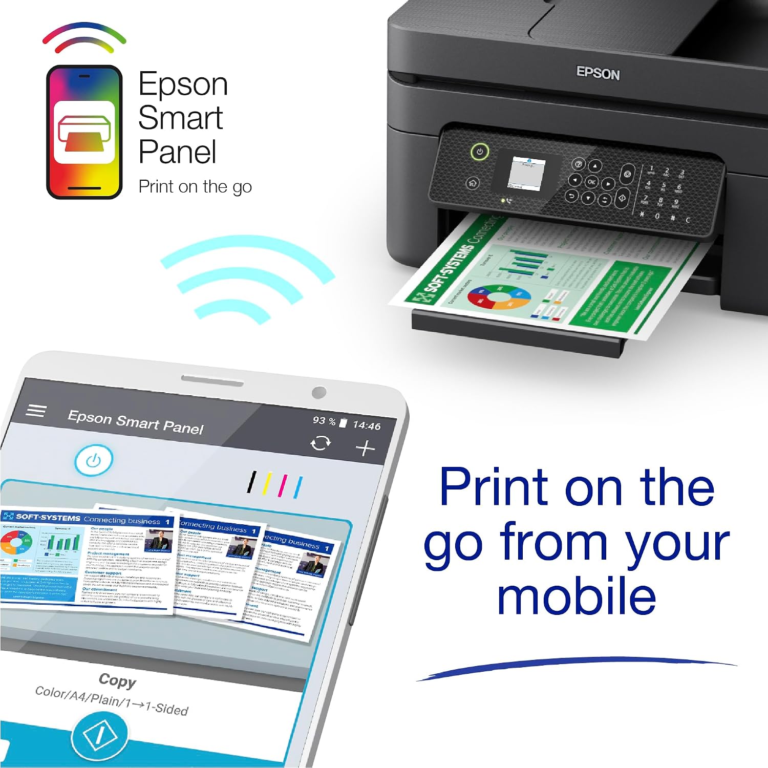 Thumbnail 4 de Epson WorkForce WF-2930DWF A4 wireless inkjet printer 🖨