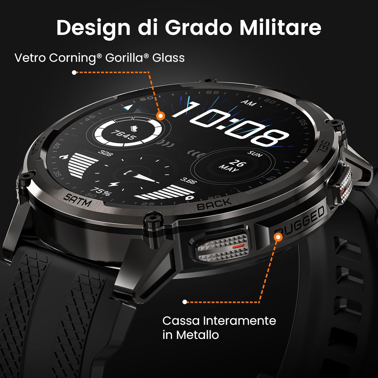 Thumbnail 1 de KOSPET Tank T4C: Smartwatch rugged con GPS, torcia LED e oltre 170 modalità sportive