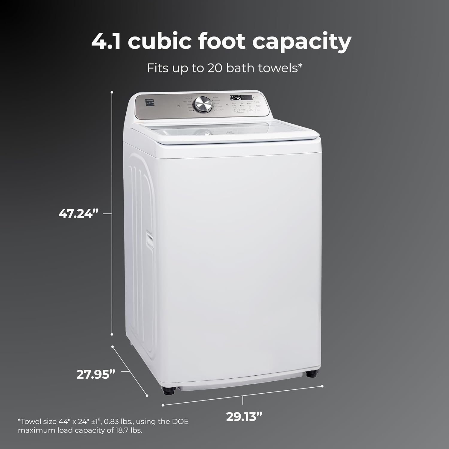 Detalle de Kenmore 2629182 4.1 cu. ft. Top-Load Washer with Triple Action Agitator