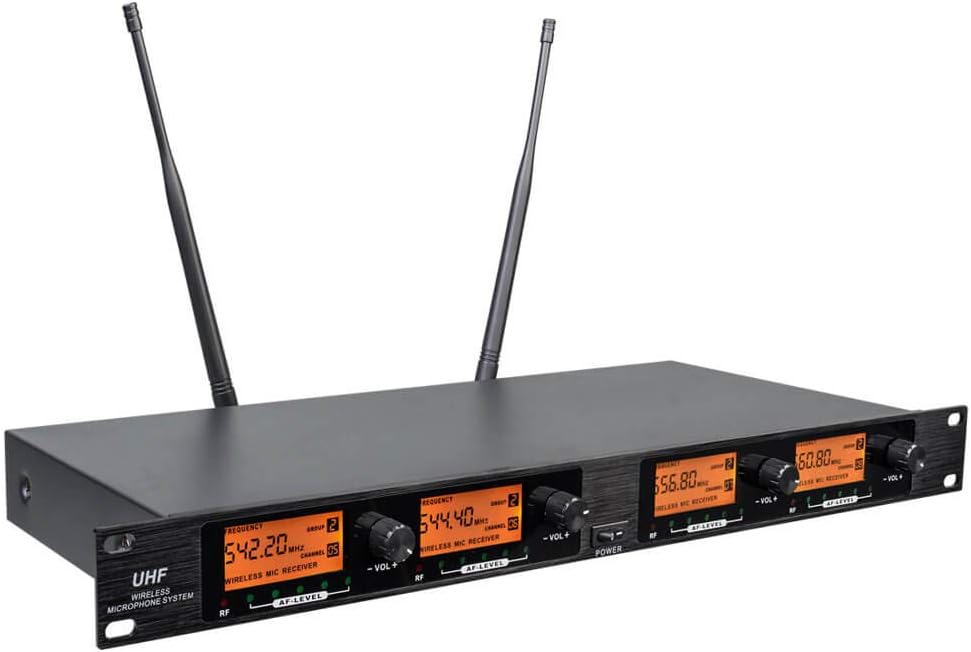 Detalle de WENWEN DEMK-JS-0302-441 4-Channel UHF Wireless Microphone System