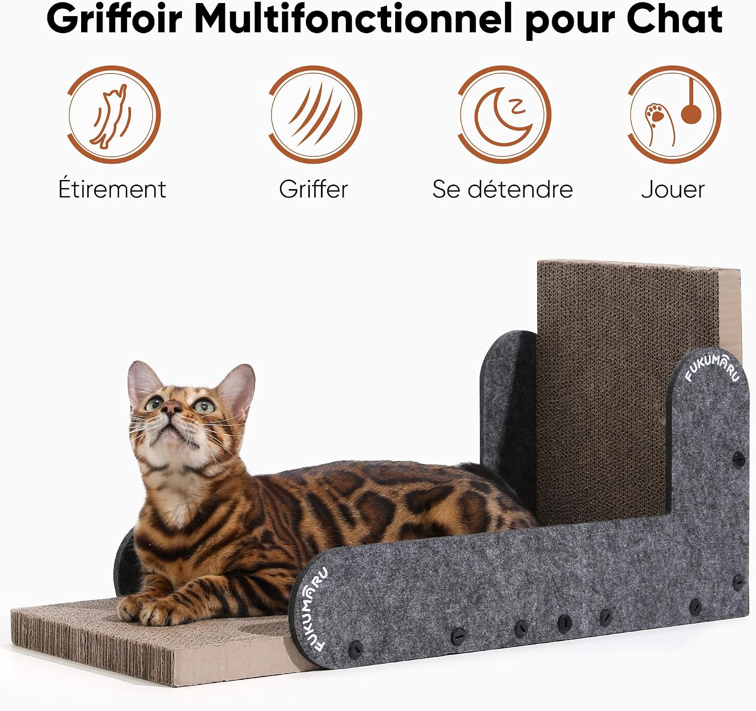 Detalle 2 de FUKUMARU Griffoir pour Chat L 68 cm đ±