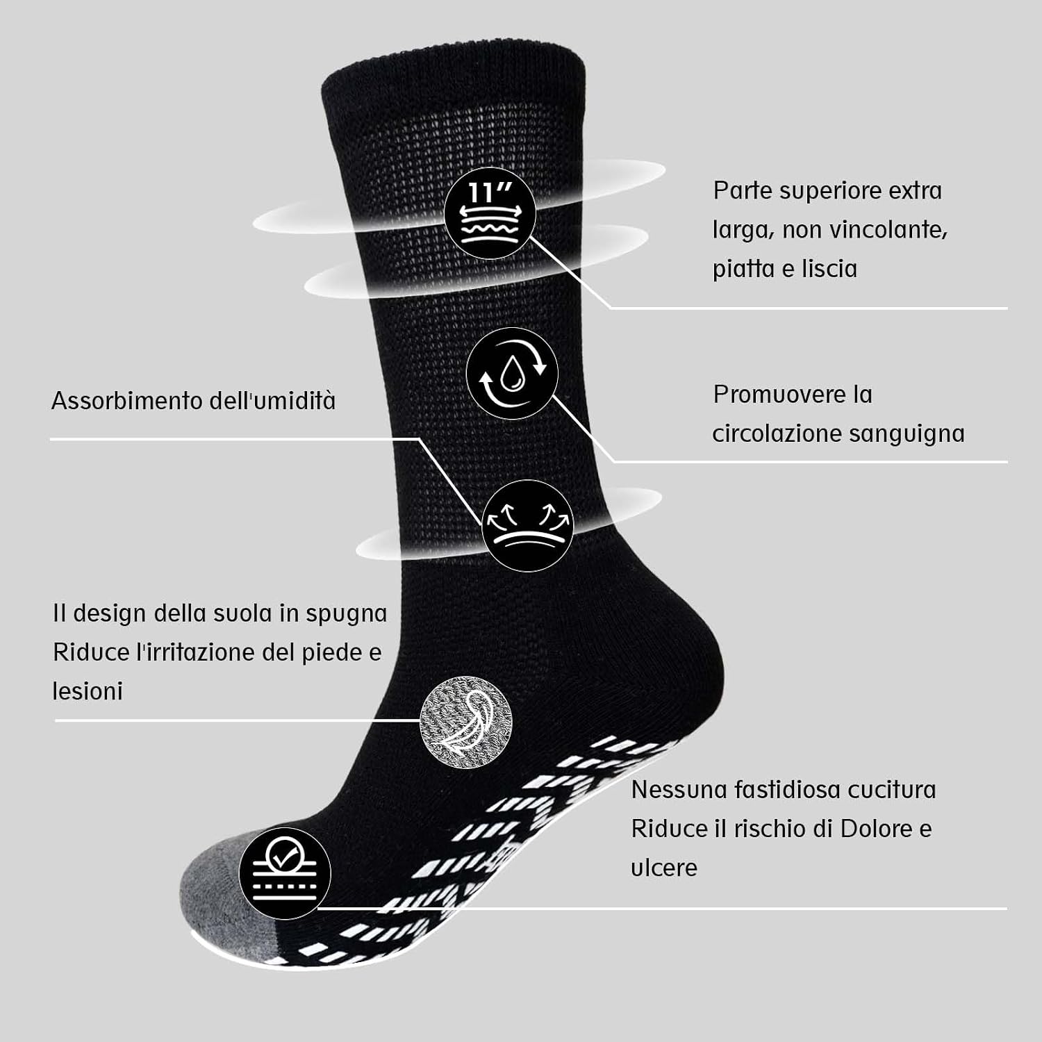 Thumbnail 3 de LOFIR Calzini diabetici cotone Extra-Larghi 39–50