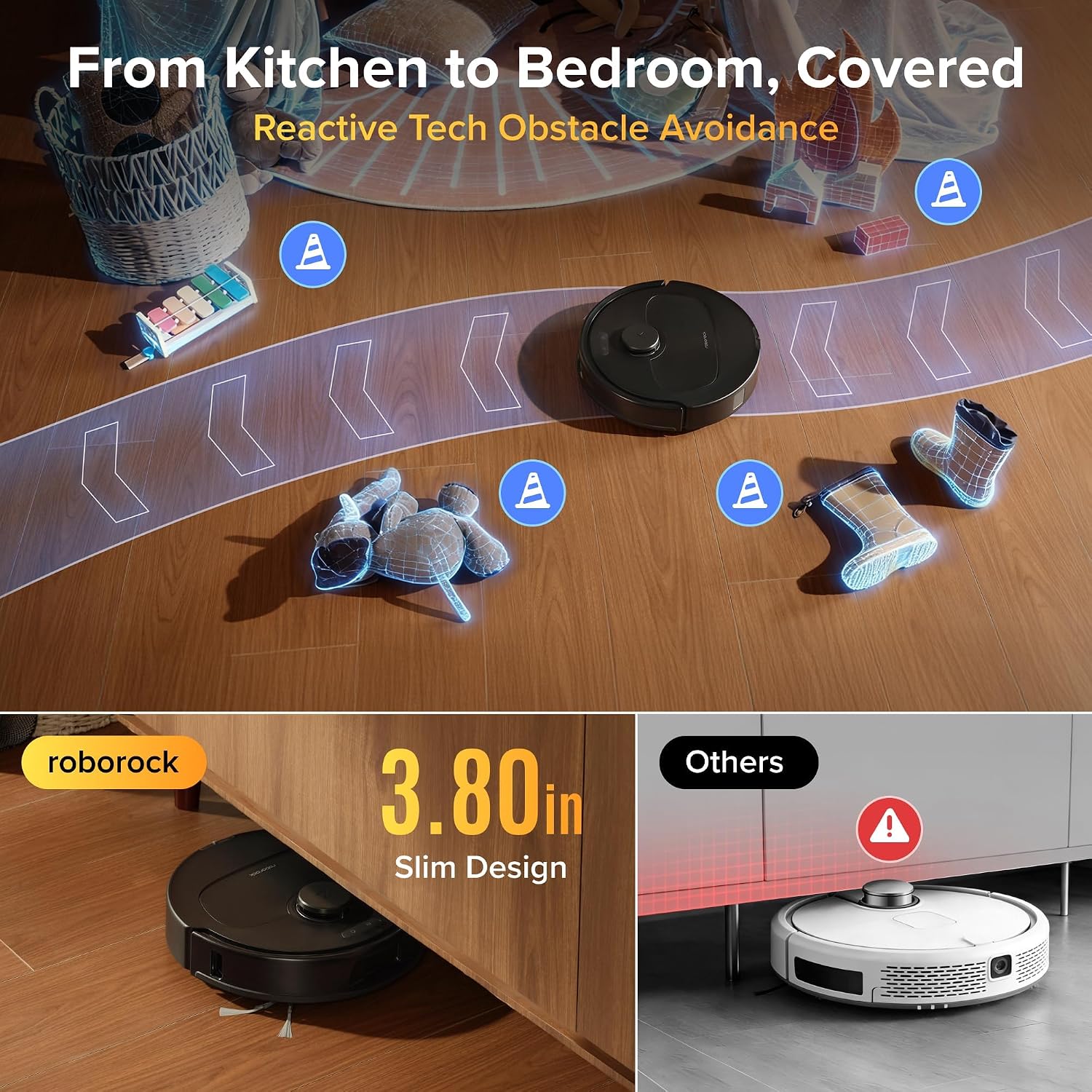 Thumbnail 5 de roborock Qrevo S Pro Robot Vacuum and Mop, 18,500Pa Suction, Auto-Cleaning Dock